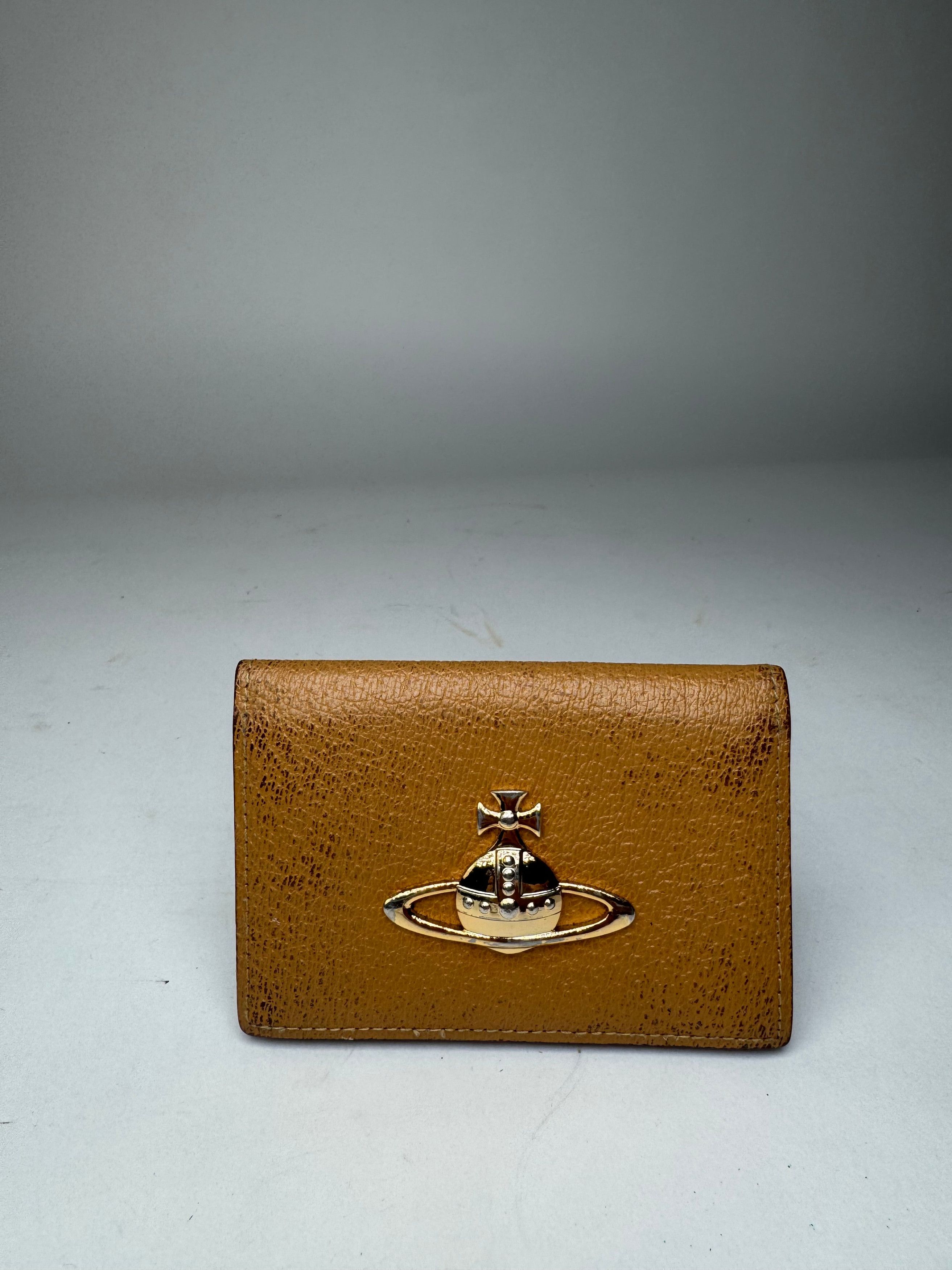 Vivienne Westwood Vintage Flapable Leather Card Holder Camel Size ONE SIZE - 9 Thumbnail