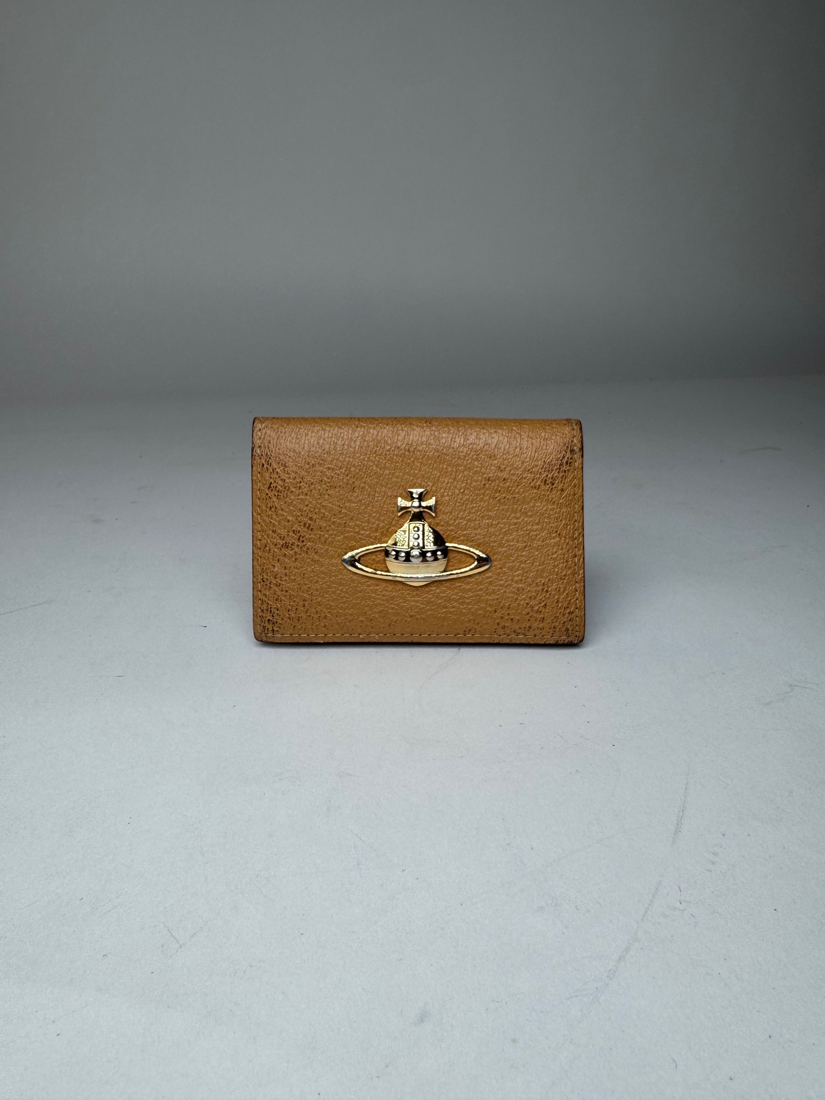 Vivienne Westwood Vintage Flapable Leather Card Holder Camel Size ONE SIZE - 6 Thumbnail