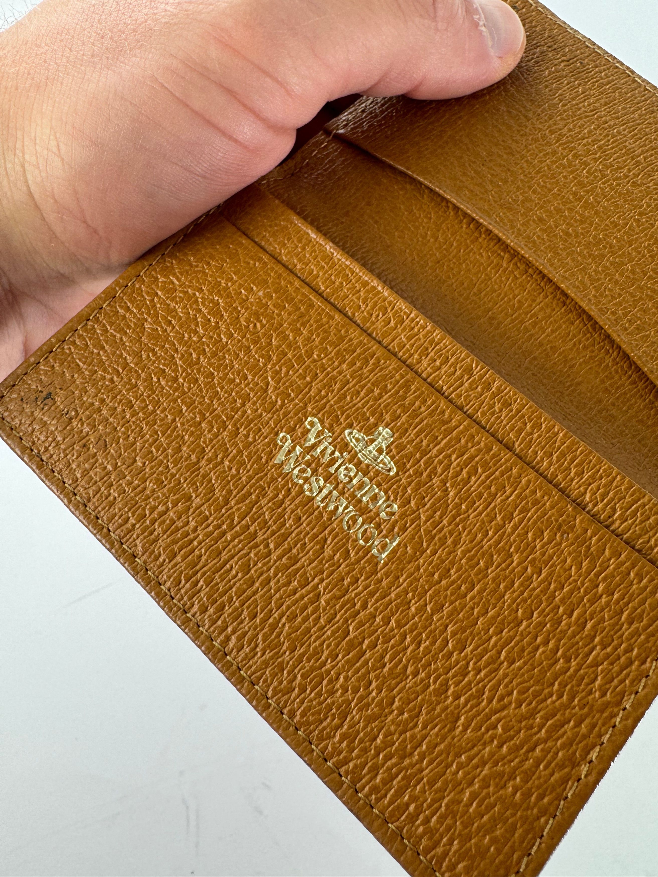 Vivienne Westwood Vintage Flapable Leather Card Holder Camel Size ONE SIZE - 7 Thumbnail