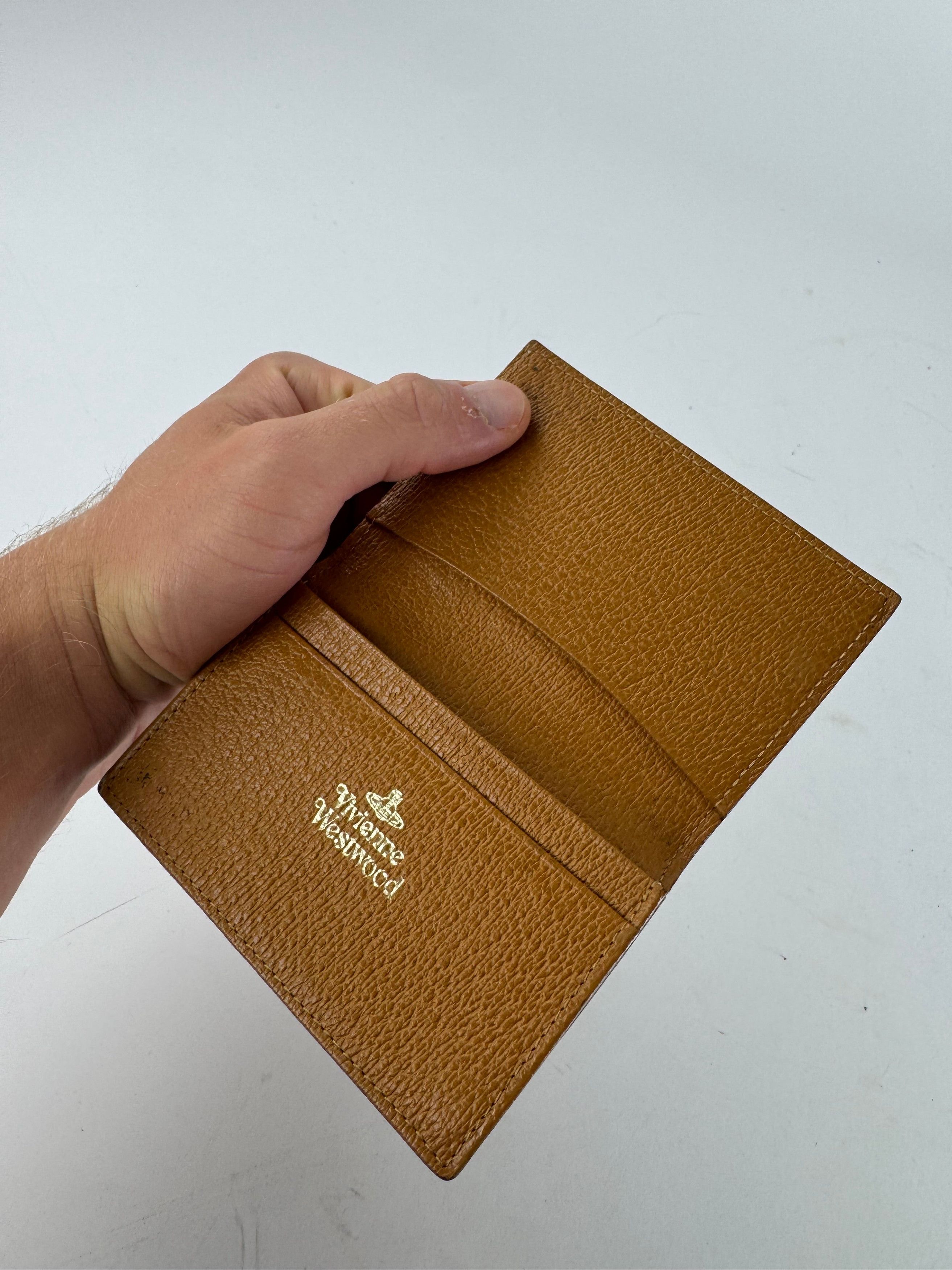 Vivienne Westwood Vintage Flapable Leather Card Holder Camel Size ONE SIZE - 5 Thumbnail