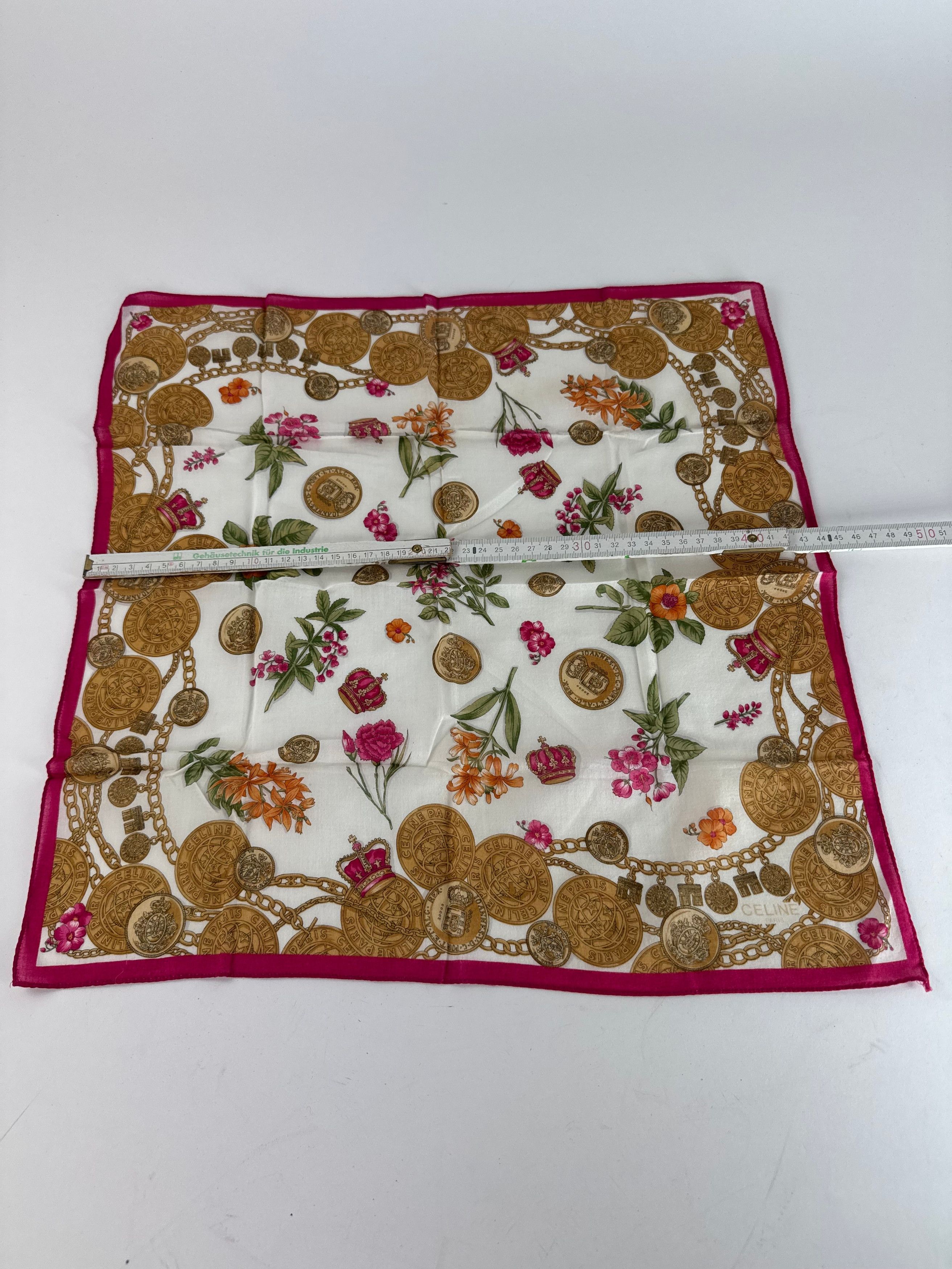 Celine Vintage Baroque Scarf Gold Red Size ONE SIZE - 6 Thumbnail