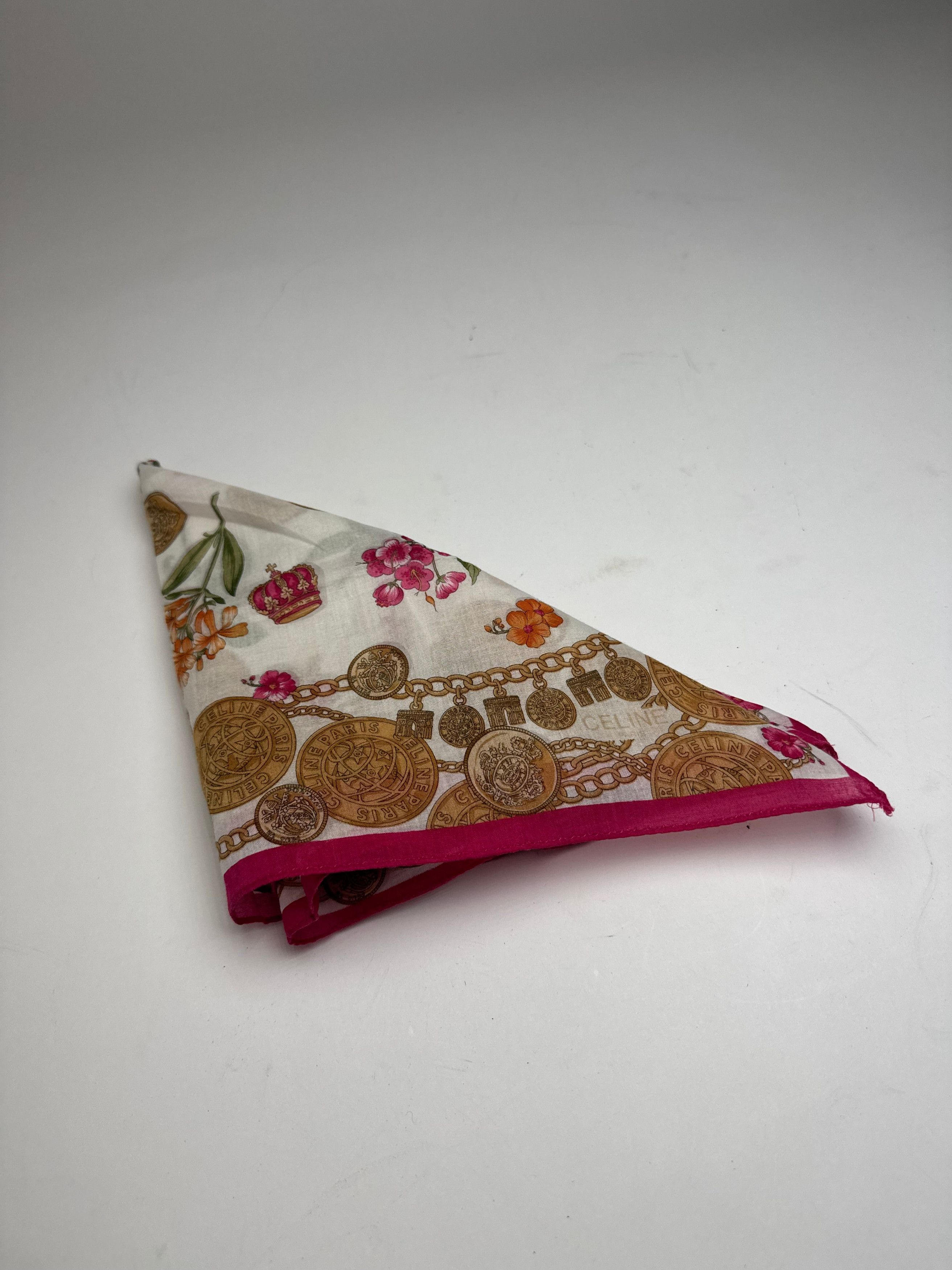 Celine Vintage Baroque Scarf Gold Red Size ONE SIZE - 7 Thumbnail