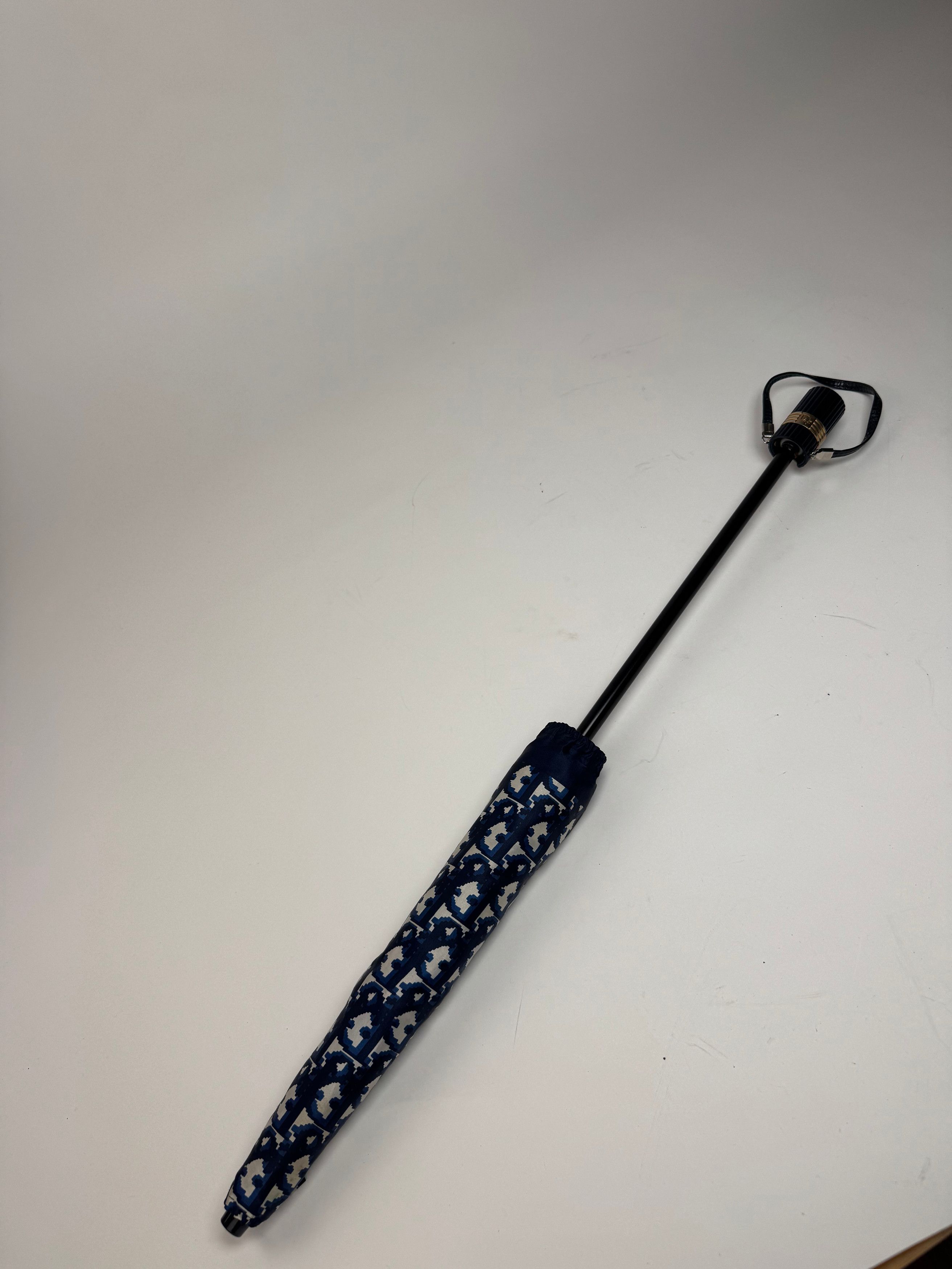 Dior Vintage Oblique Monogram Umbrella Navy White Size ONE SIZE - 5 Thumbnail