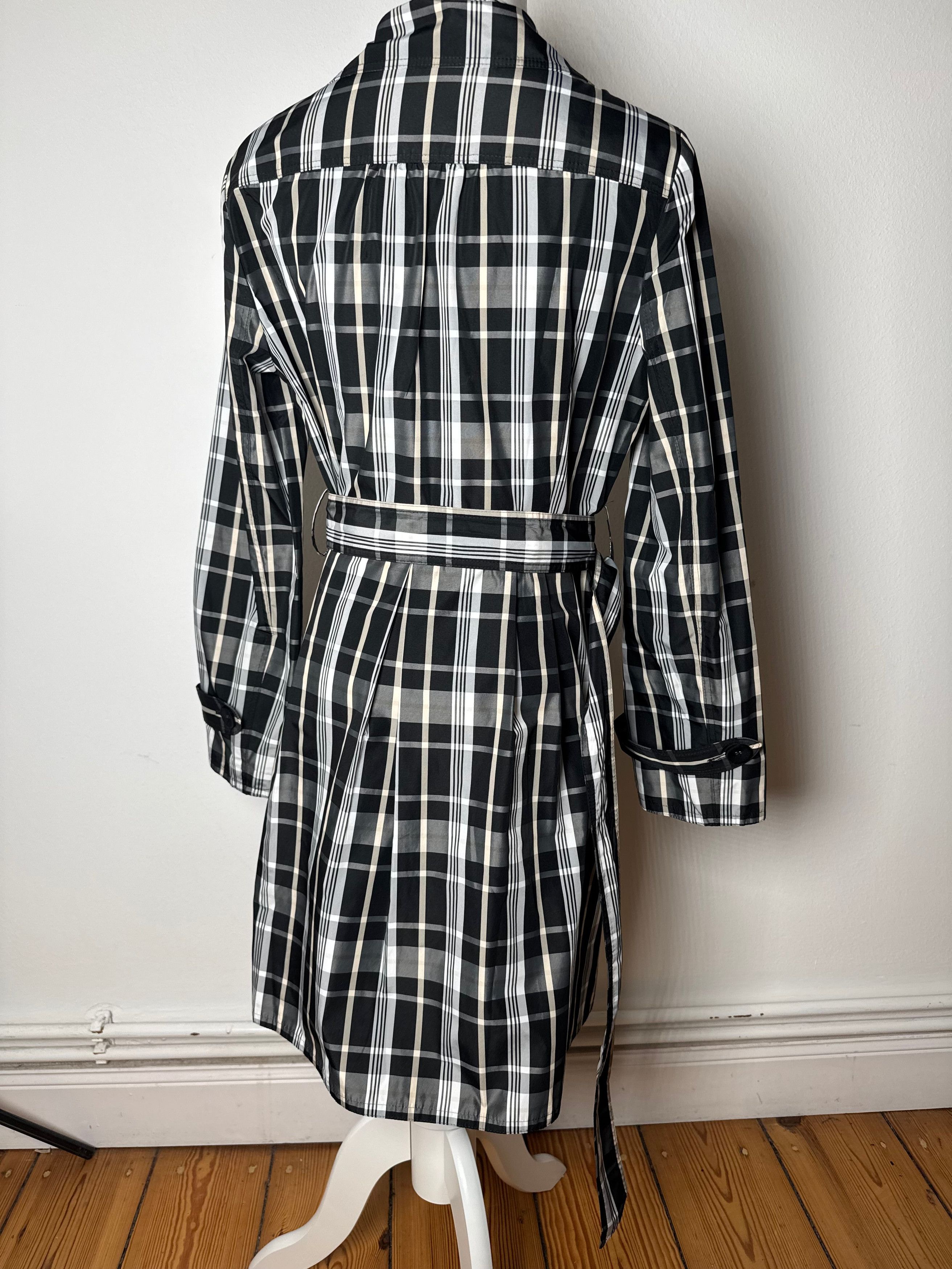 Courreges Vintage Trenchcoat black White Checked 36/S Size S / US 4 / IT 40 - 3 Thumbnail