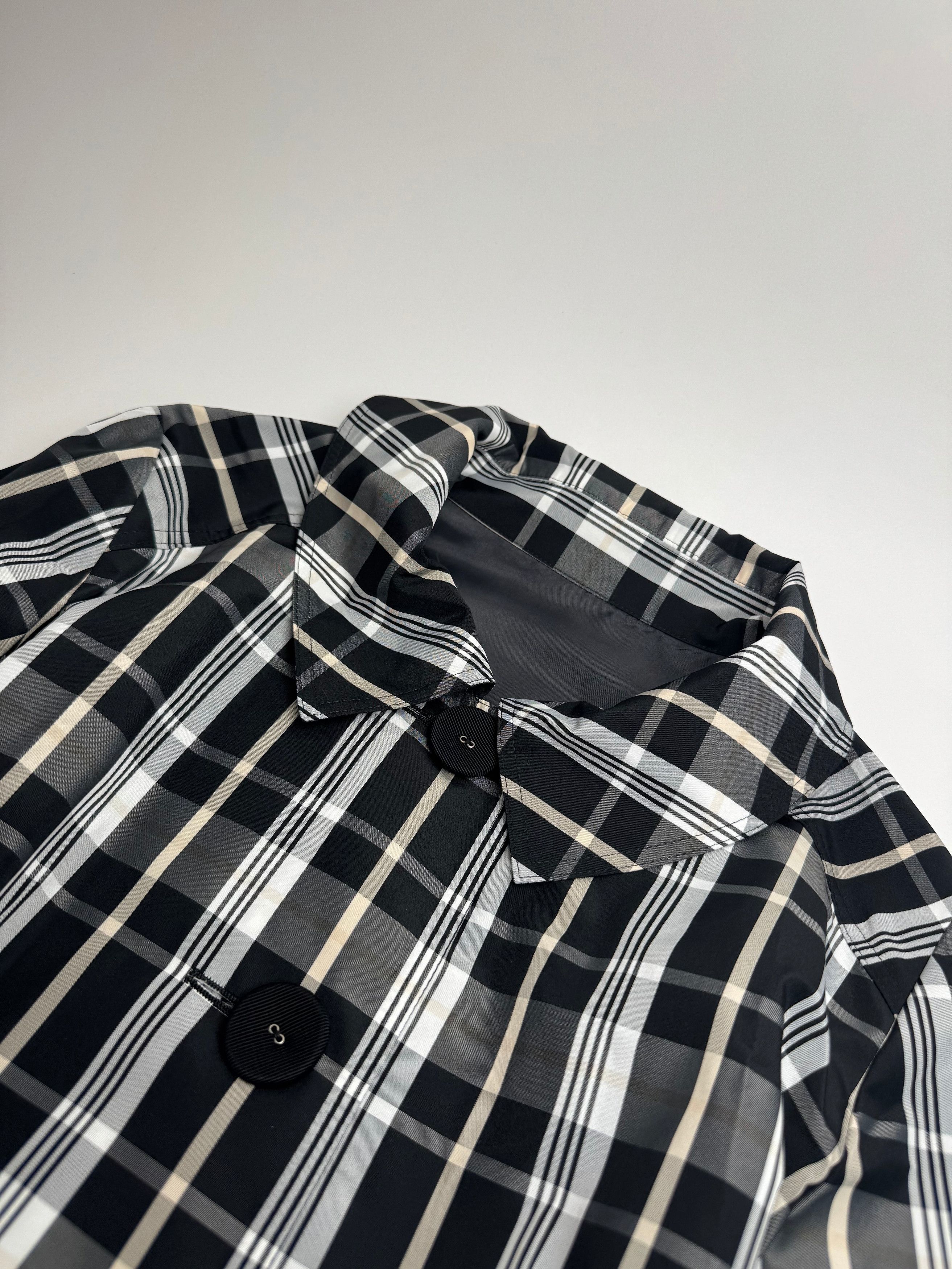 Courreges Vintage Trenchcoat black White Checked 36/S Size S / US 4 / IT 40 - 6 Thumbnail