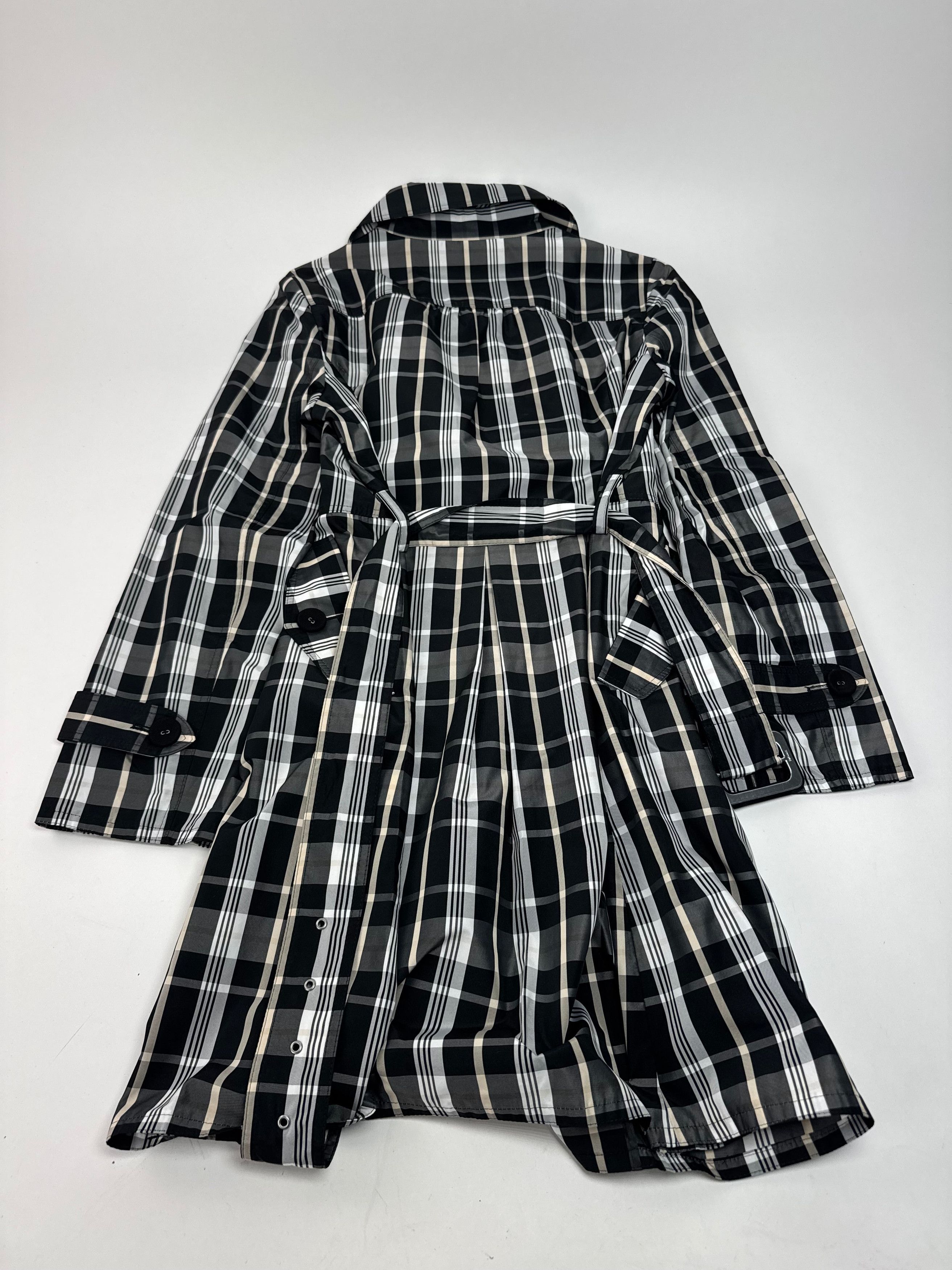 Courreges Vintage Trenchcoat black White Checked 36/S Size S / US 4 / IT 40 - 7 Thumbnail
