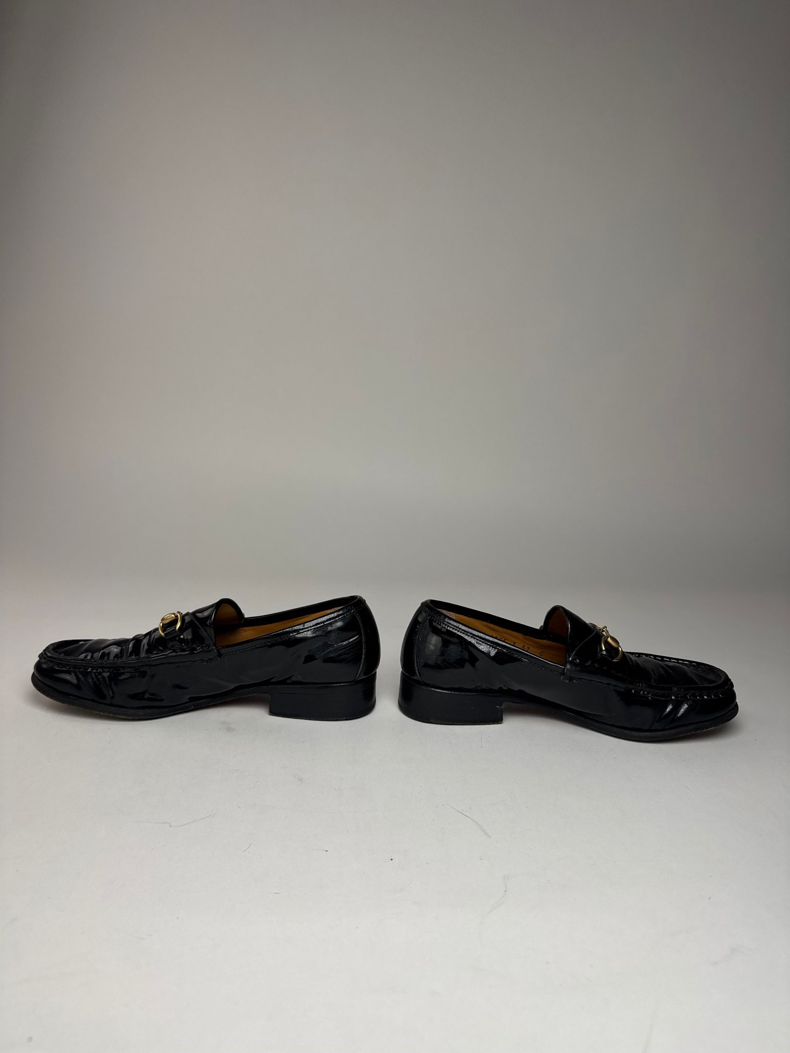 Gucci Vintage Patent Leather Loafer Black EU37 Size US 6 / IT 36 - 4 Thumbnail