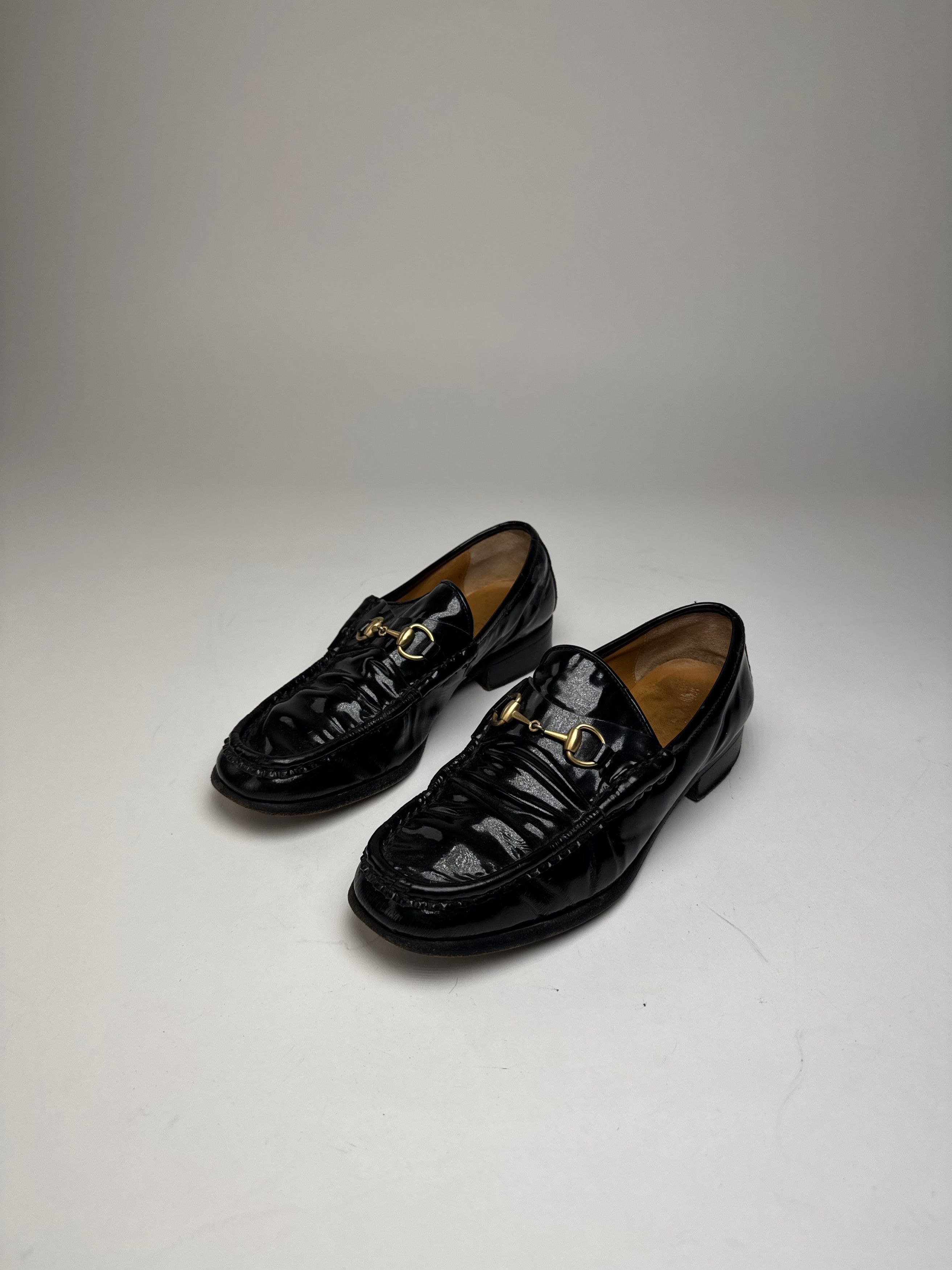Gucci Vintage Patent Leather Loafer Black EU37 Size US 6 / IT 36 - 9 Thumbnail