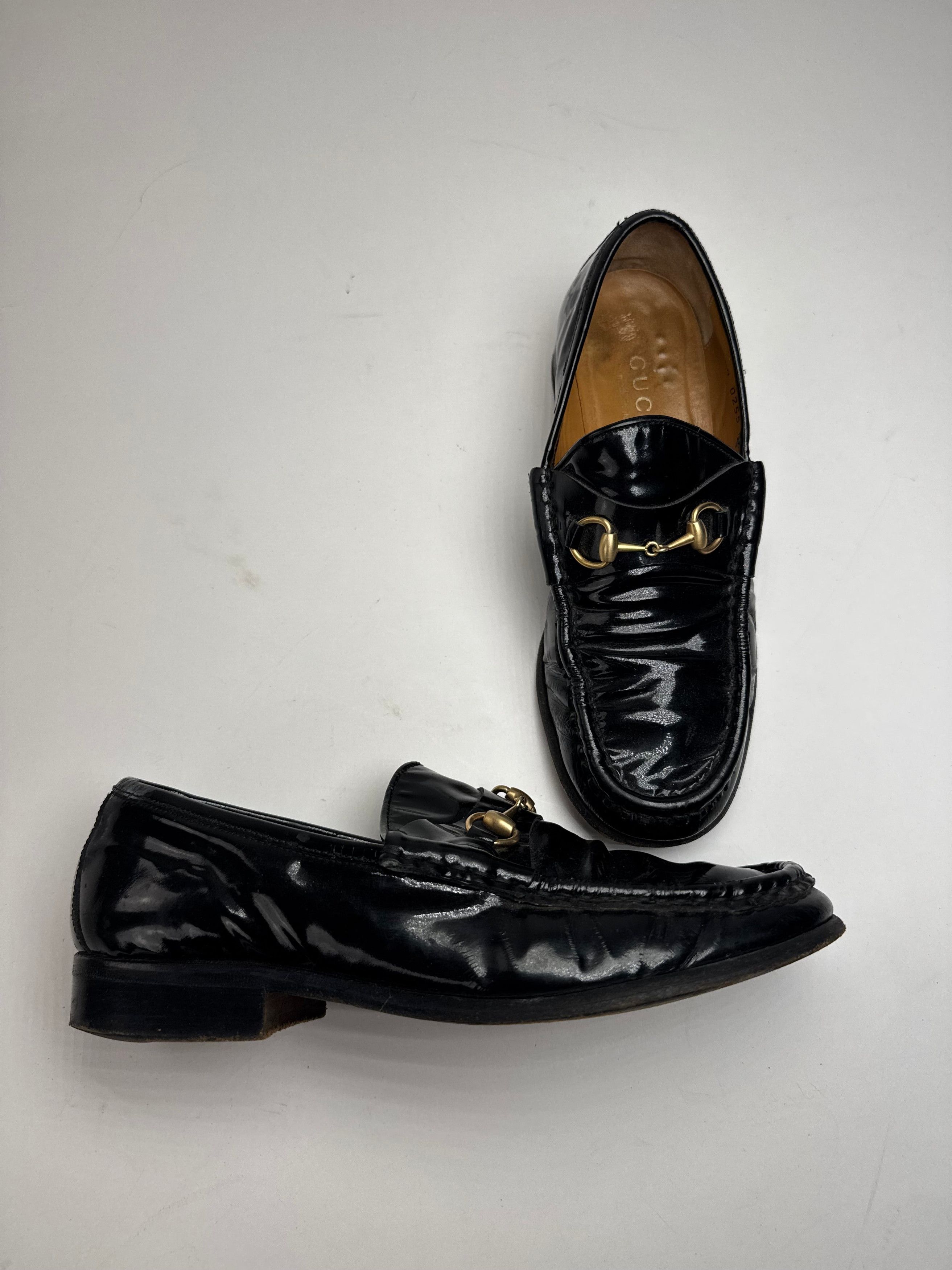 Gucci Vintage Patent Leather Loafer Black EU37 Size US 6 / IT 36 - 2 Thumbnail