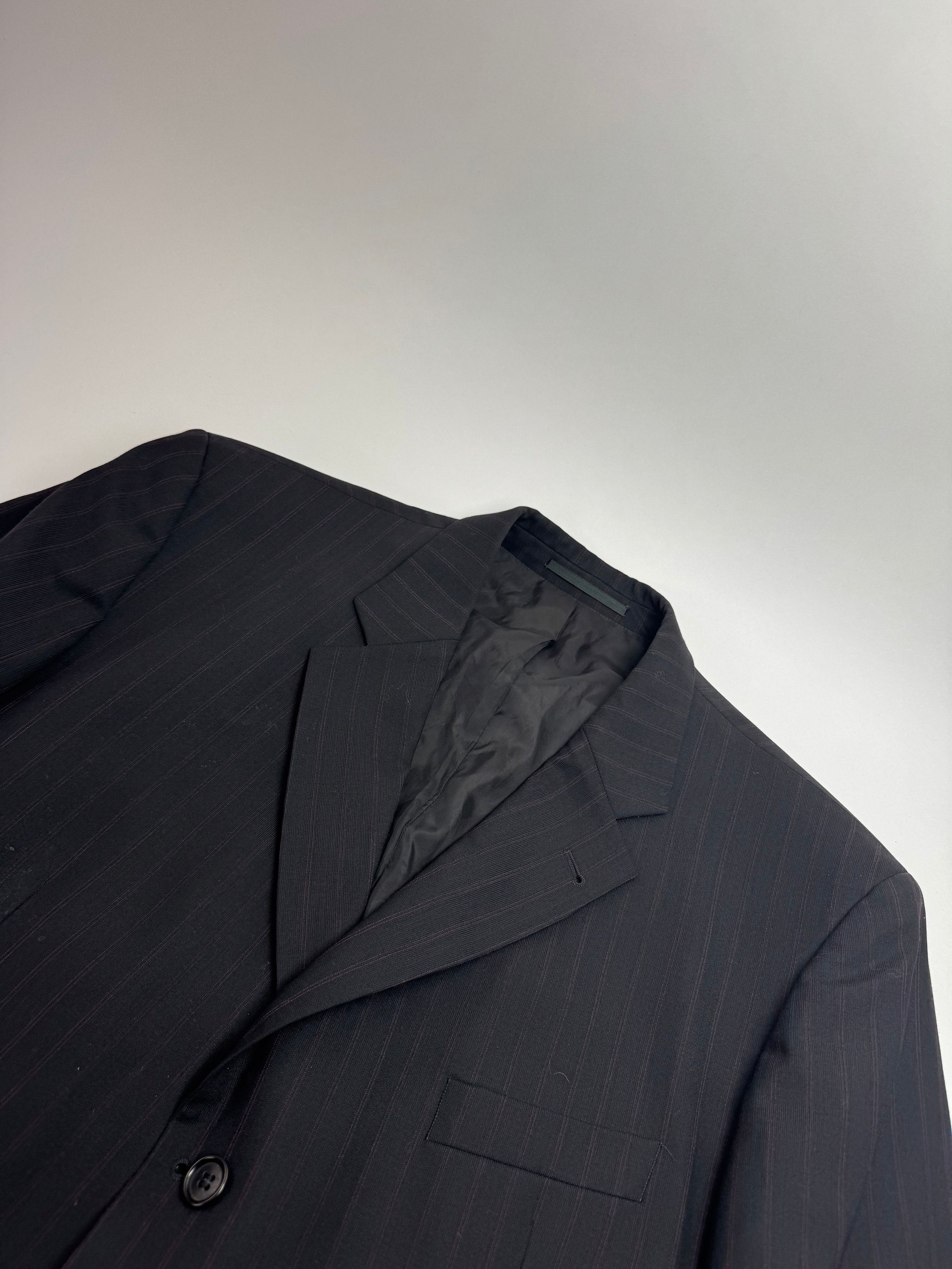 Hugo Boss Vintage Striped Men’s Wool Blazer Black Red XXL Size XXL / US 16-18 / IT 52-54 - 6 Thumbnail