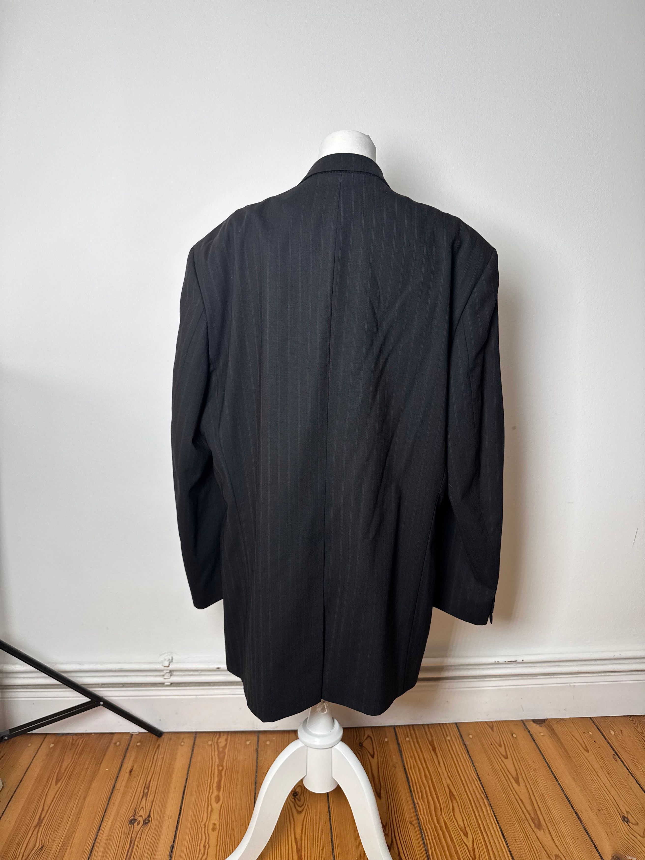 Hugo Boss Vintage Striped Men’s Wool Blazer Black Red XXL Size XXL / US 16-18 / IT 52-54 - 3 Thumbnail