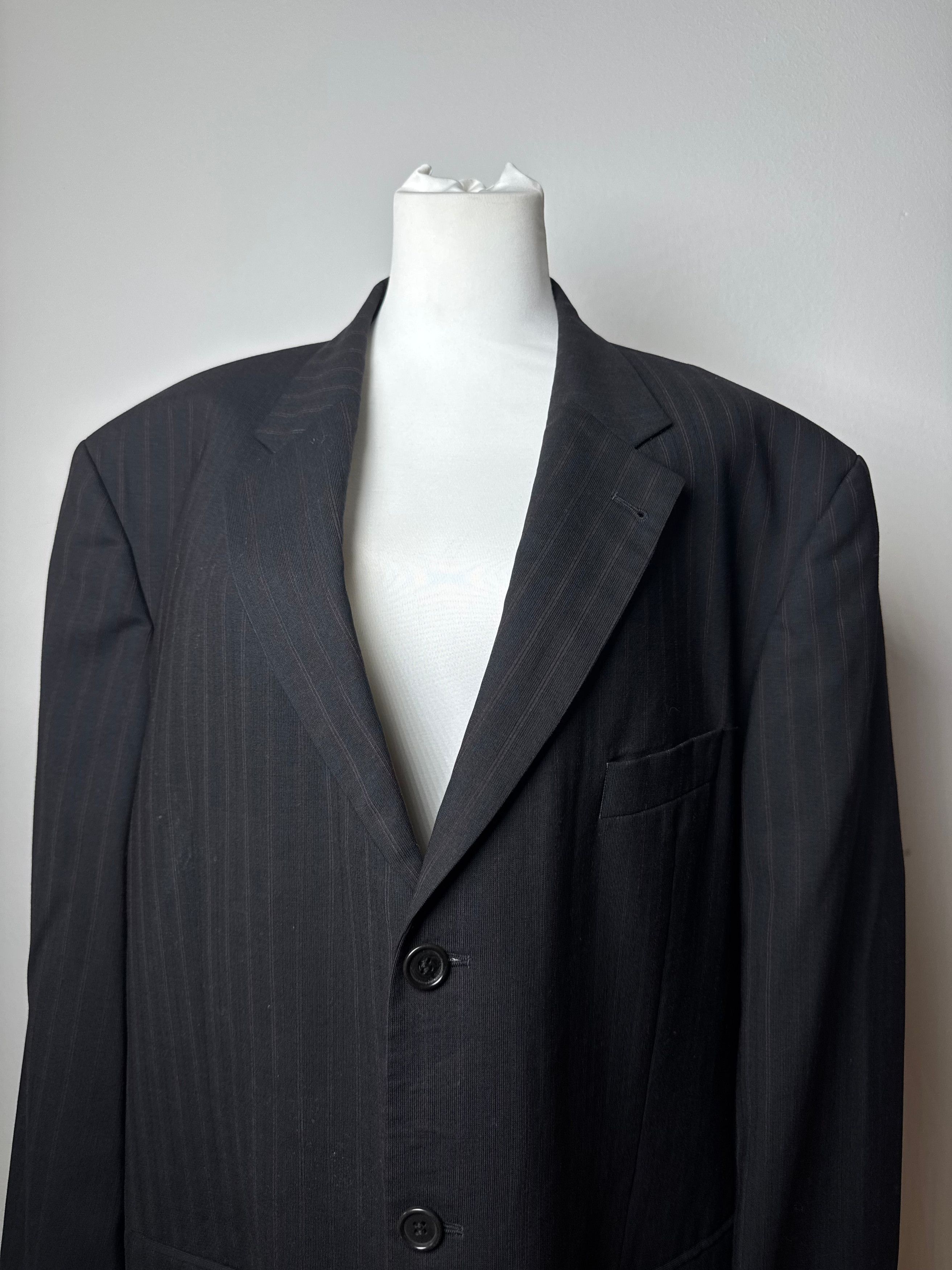 Hugo Boss Vintage Striped Men’s Wool Blazer Black Red XXL Size XXL / US 16-18 / IT 52-54 - 7 Thumbnail