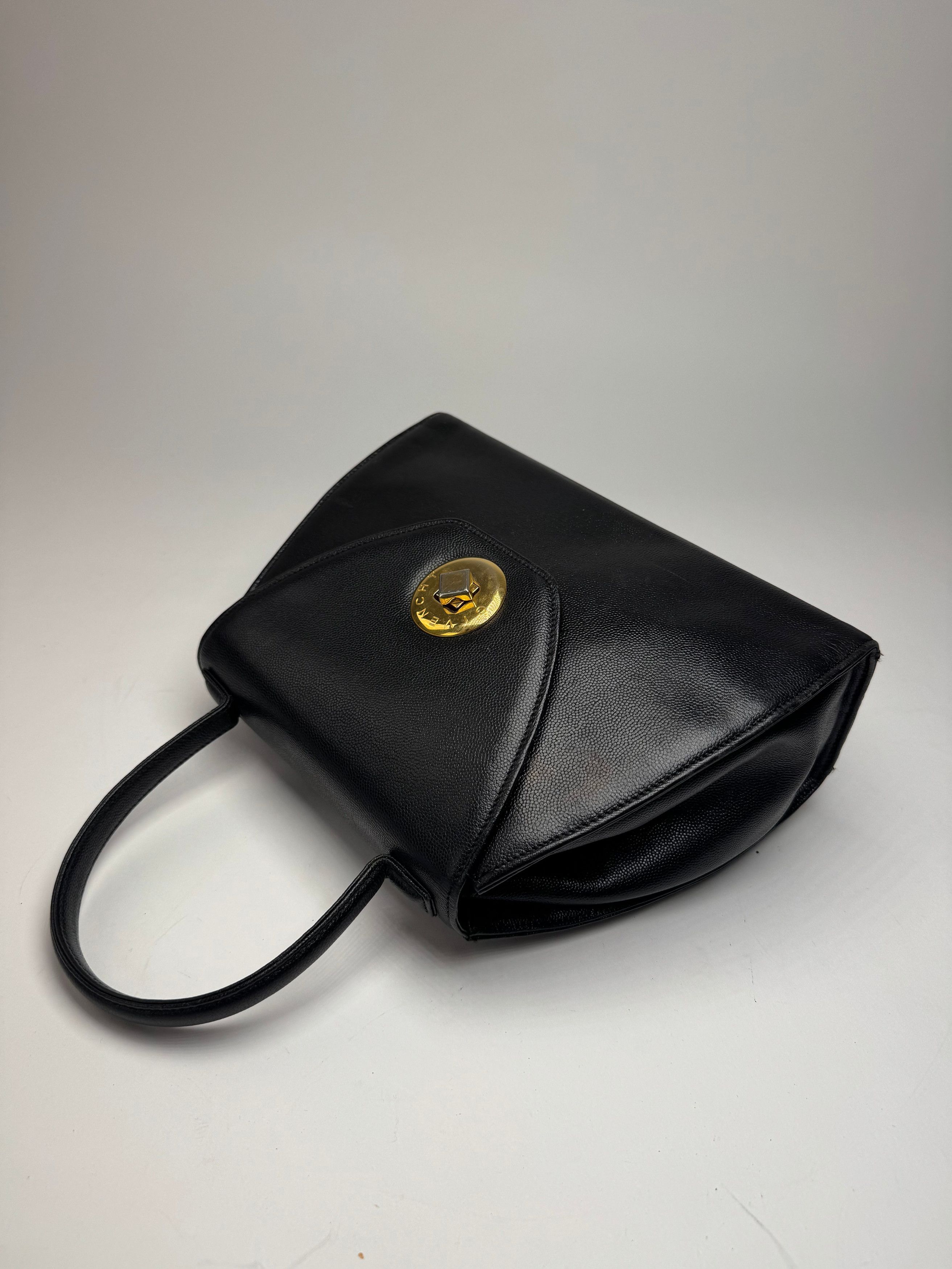 Givenchy Vintage Snake Emblossed Leather Handbag Black Size ONE SIZE - 7 Thumbnail