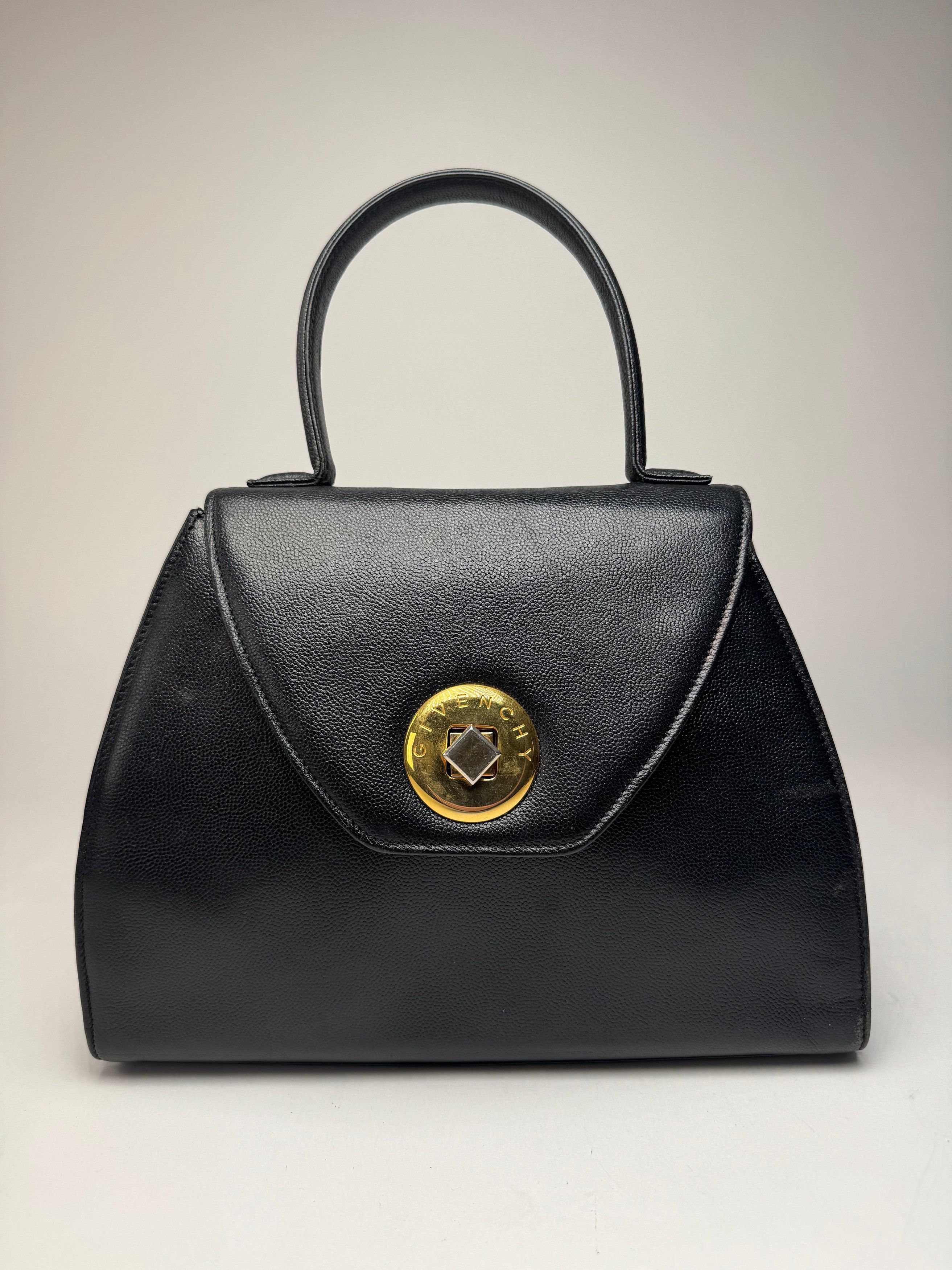 Givenchy Vintage Snake Emblossed Leather Handbag Black Size ONE SIZE - 5 Thumbnail