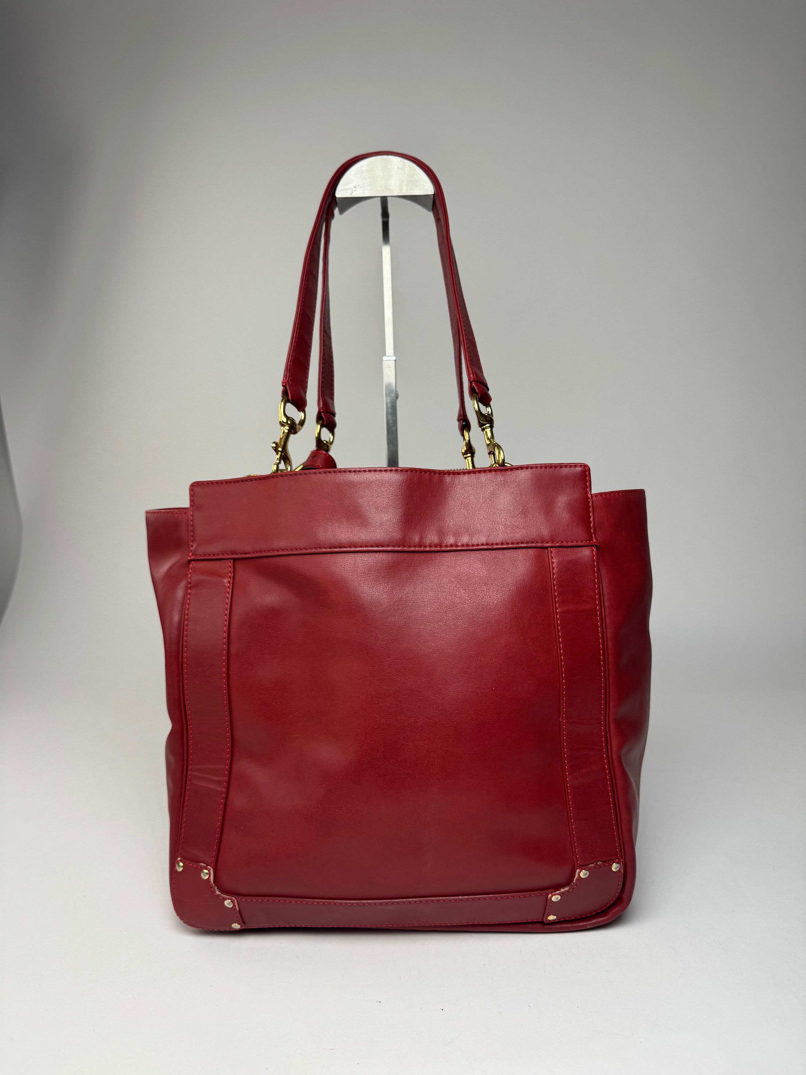 Chloe Vintage Leather Tote Bag Red Size ONE SIZE - 9 Thumbnail