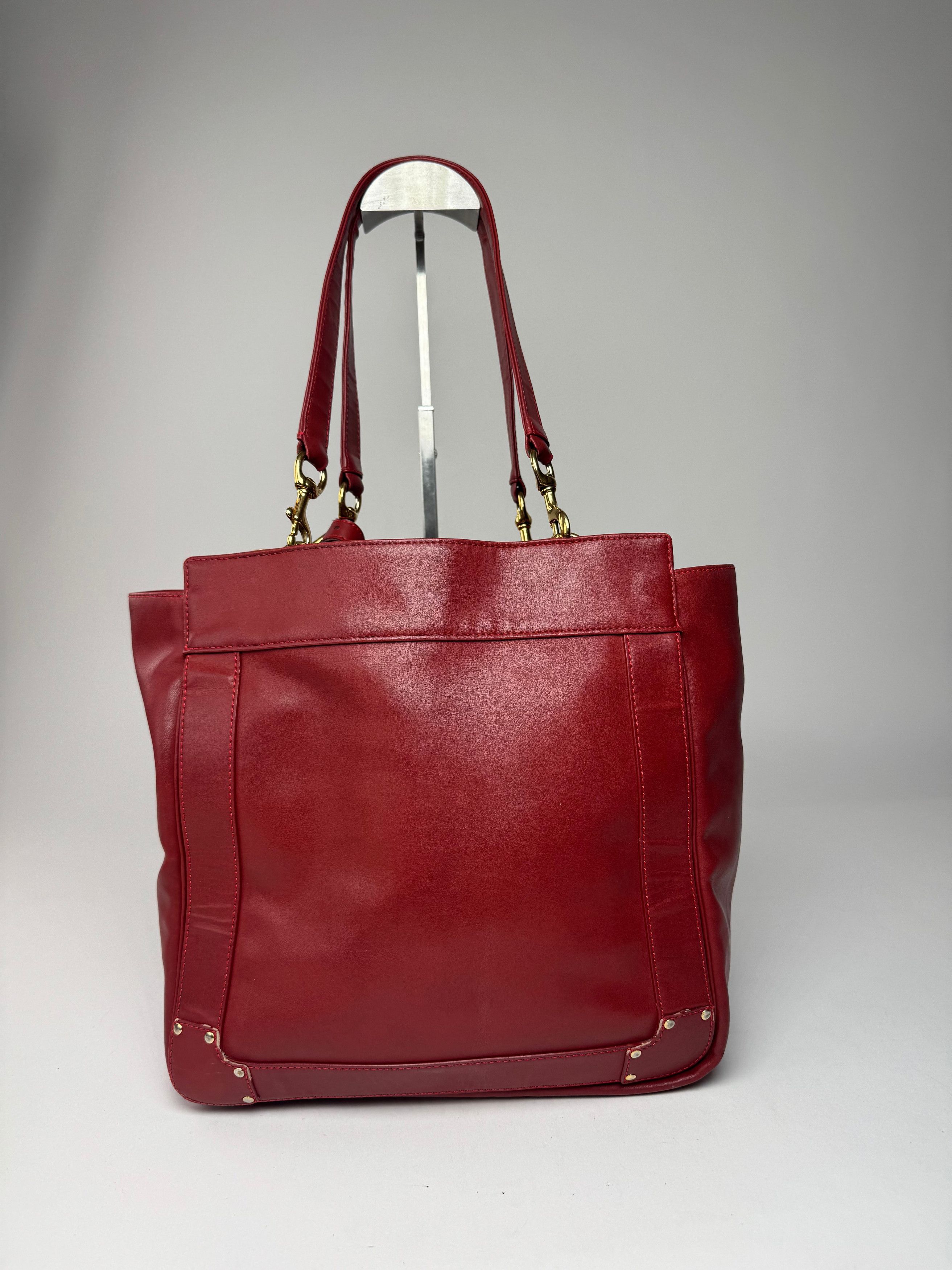 Chloe Vintage Leather Tote Bag Red Size ONE SIZE - 2 Thumbnail