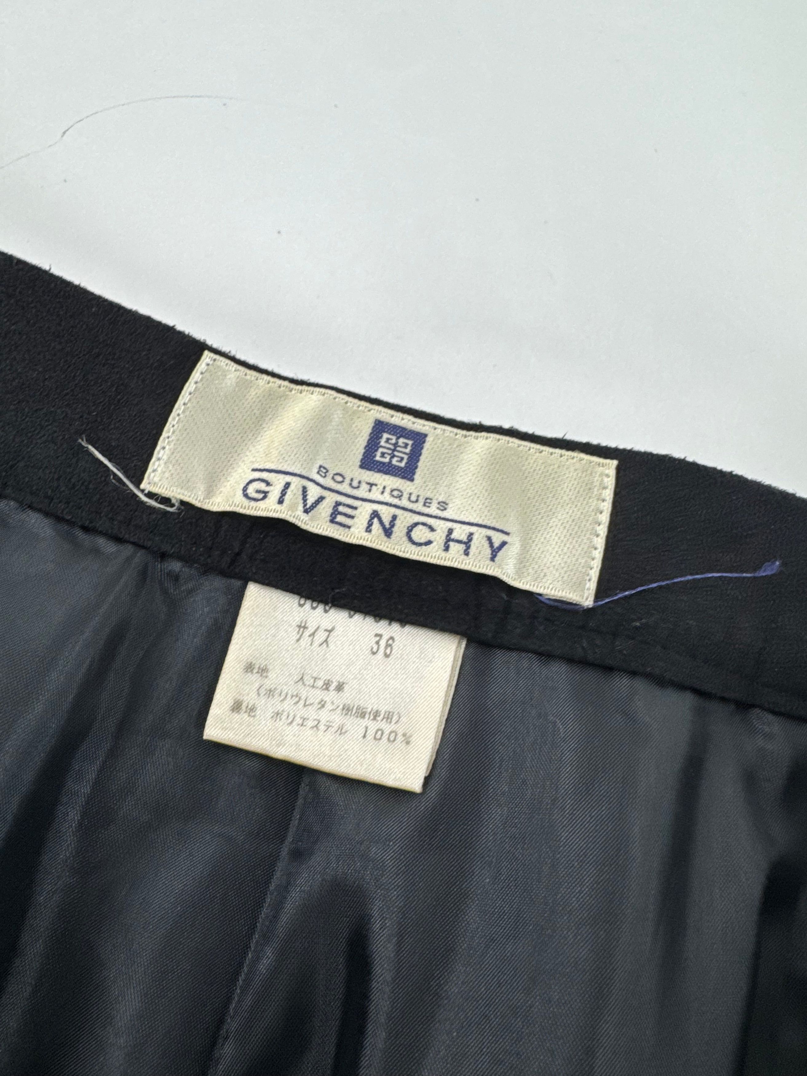 Givenchy Vintage Suede Pants Black 36/S Size 27" / US 4 / IT 40 - 7 Thumbnail