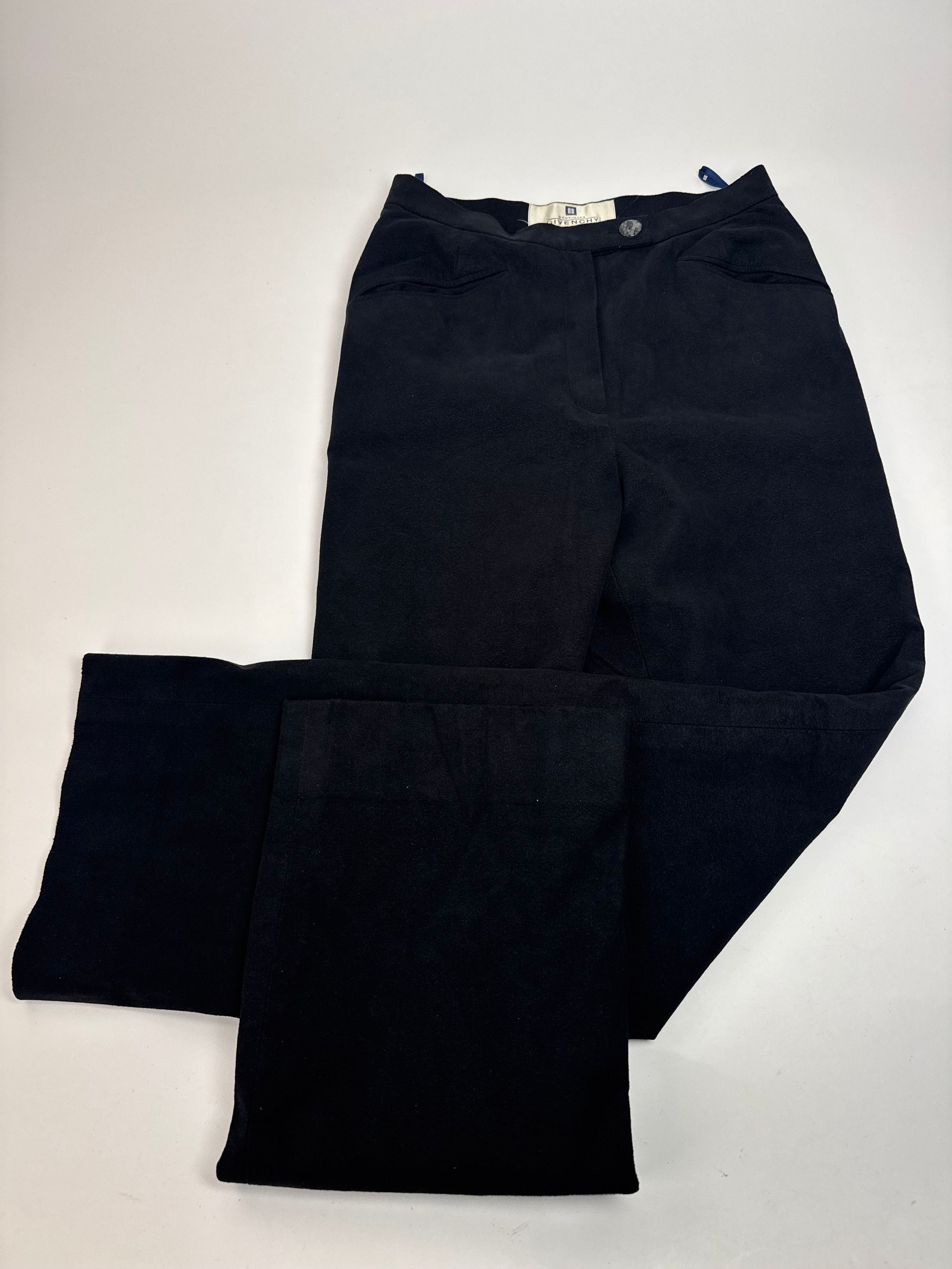 Givenchy Vintage Suede Pants Black 36/S Size 27" / US 4 / IT 40 - 10 Thumbnail