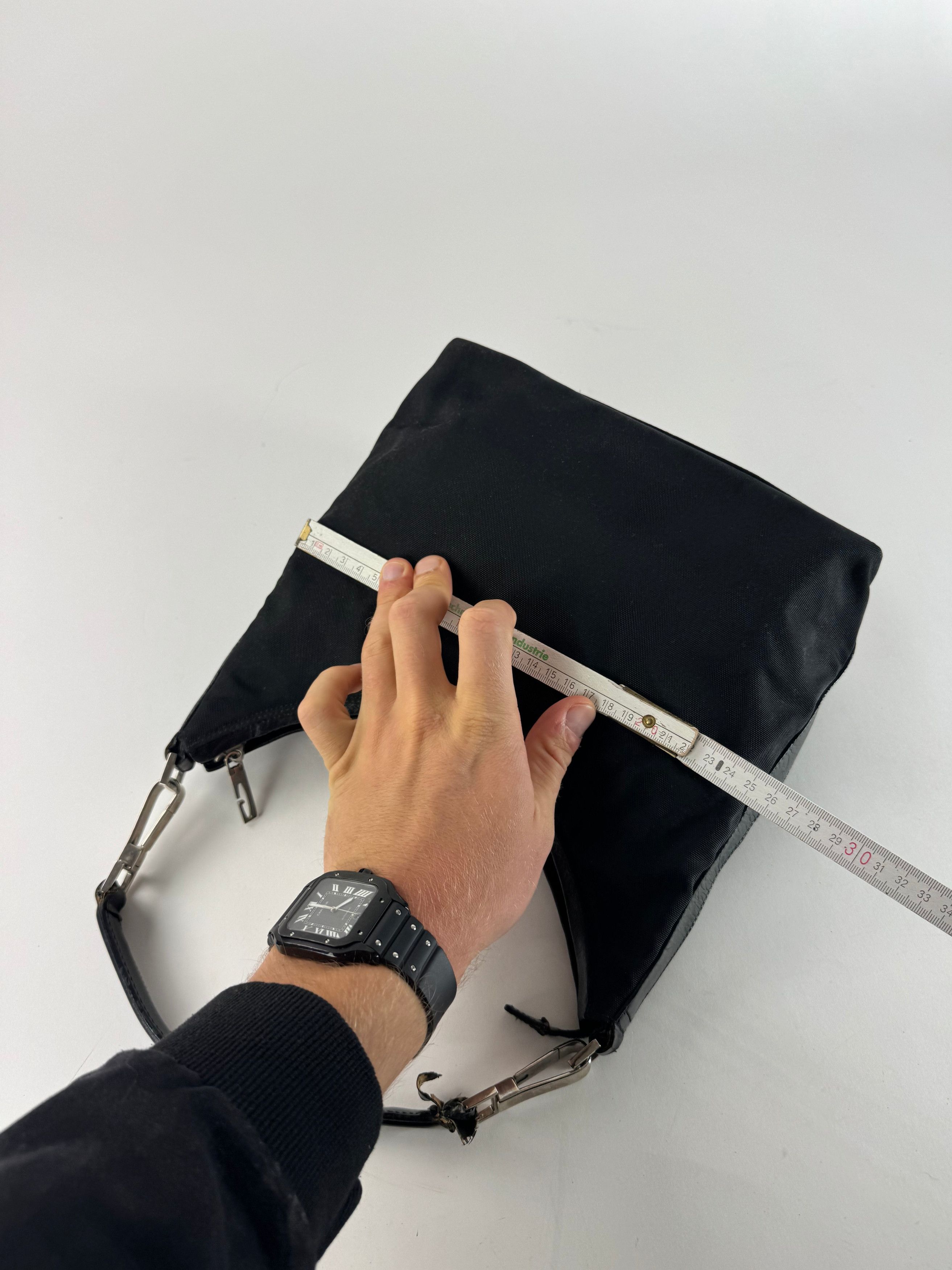 Gucci Vintage Canvas Leather Handbag Black Size ONE SIZE - 10 Thumbnail