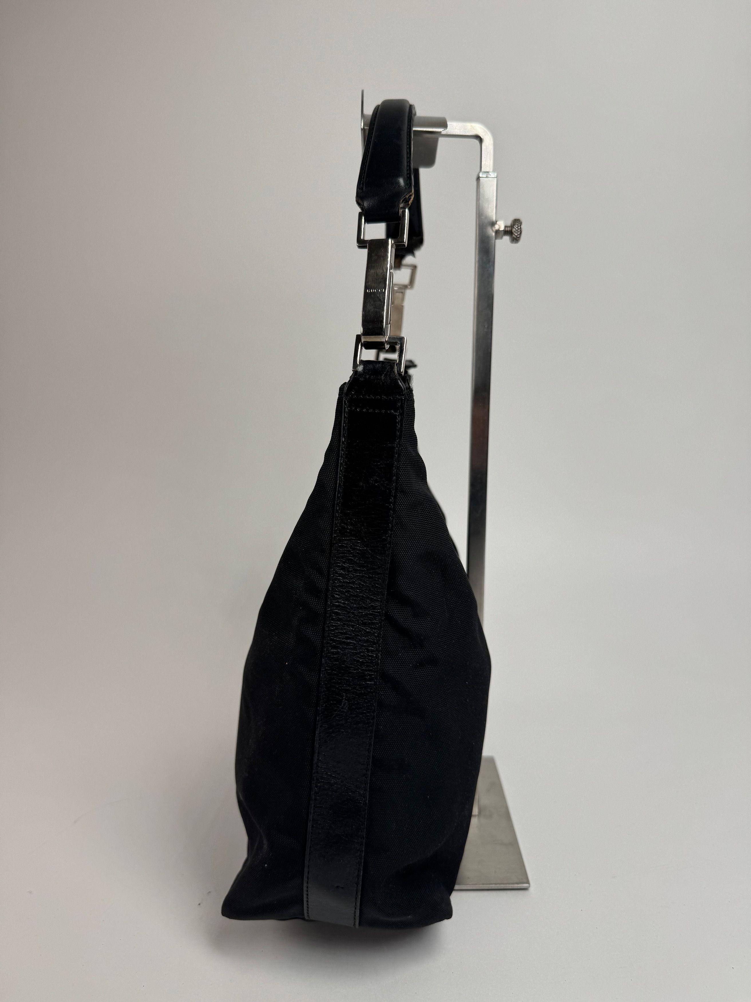 Gucci Vintage Canvas Leather Handbag Black Size ONE SIZE - 7 Thumbnail