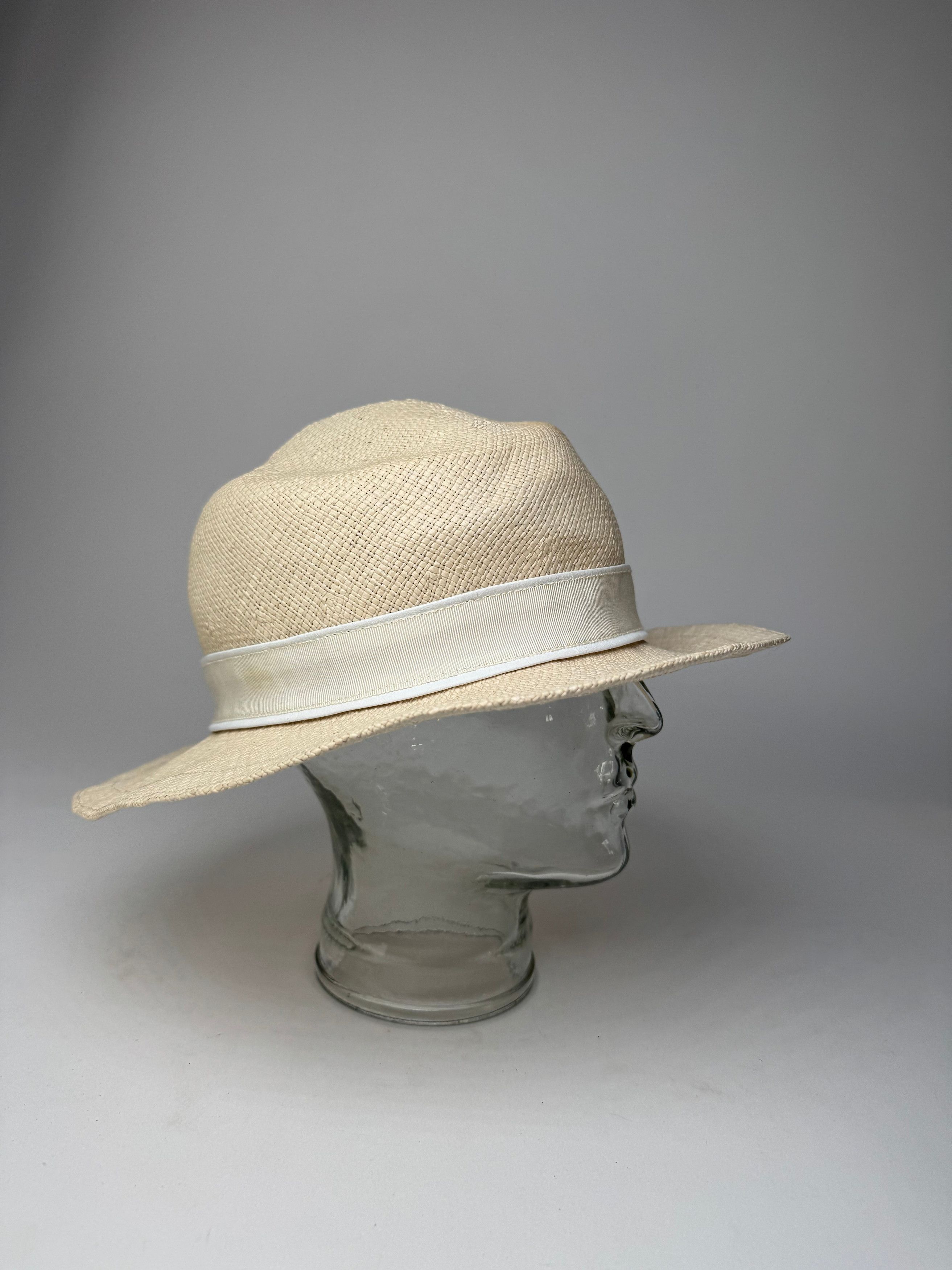 Jil Sander Vintage Panama Hat White Size ONE SIZE - 7 Thumbnail