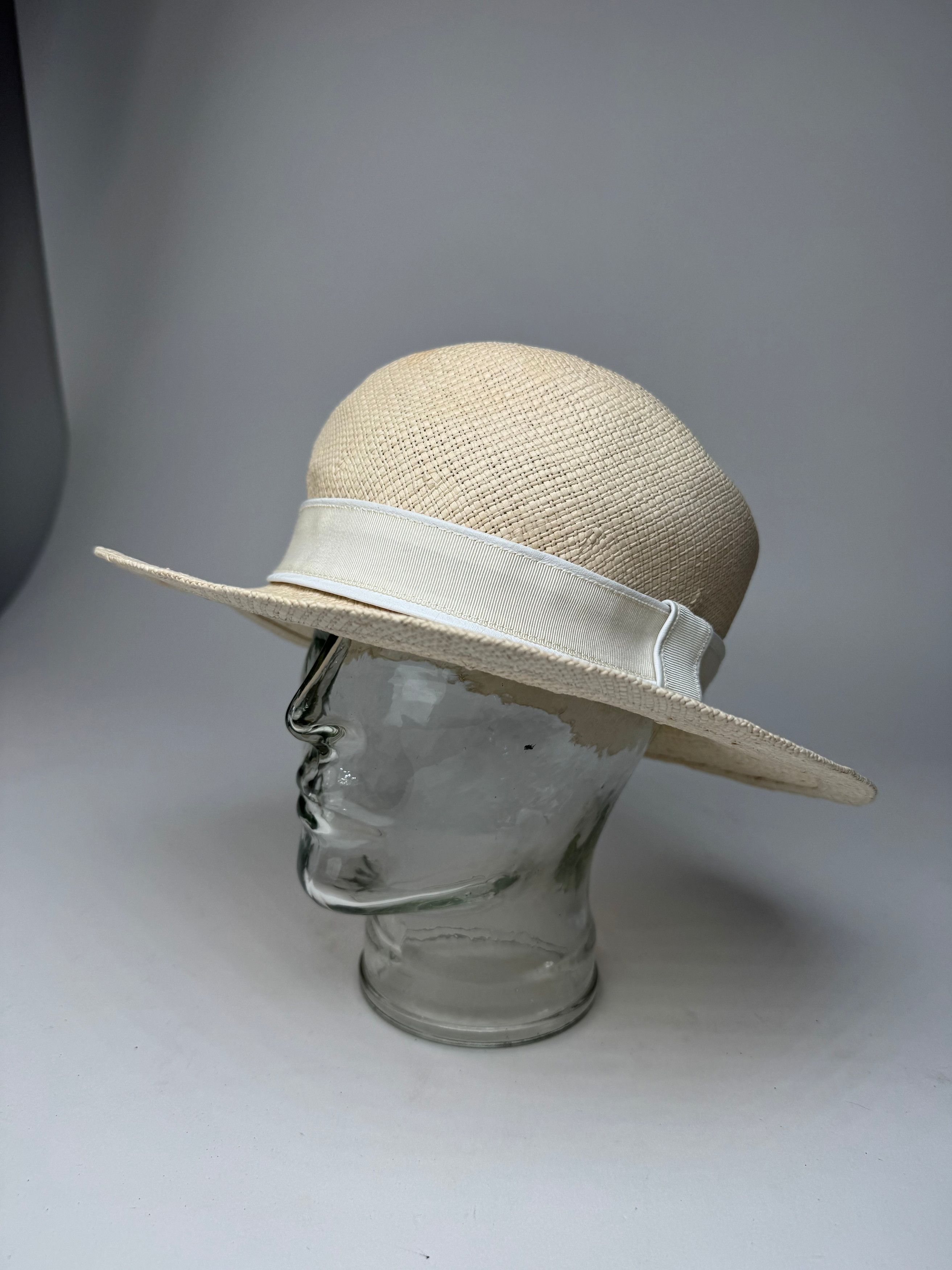Jil Sander Vintage Panama Hat White Size ONE SIZE - 8 Thumbnail