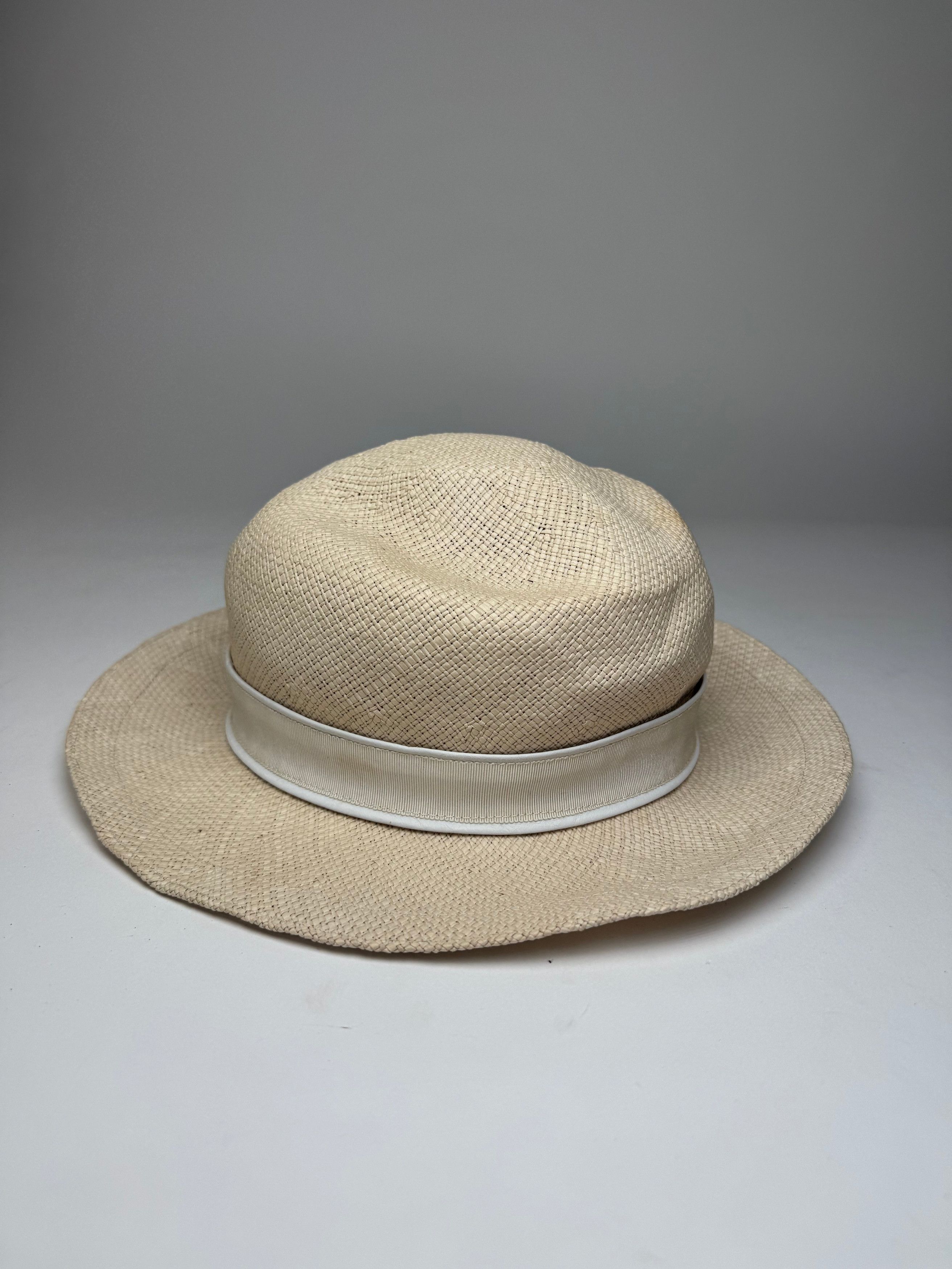 Jil Sander Vintage Panama Hat White Size ONE SIZE - 10 Thumbnail