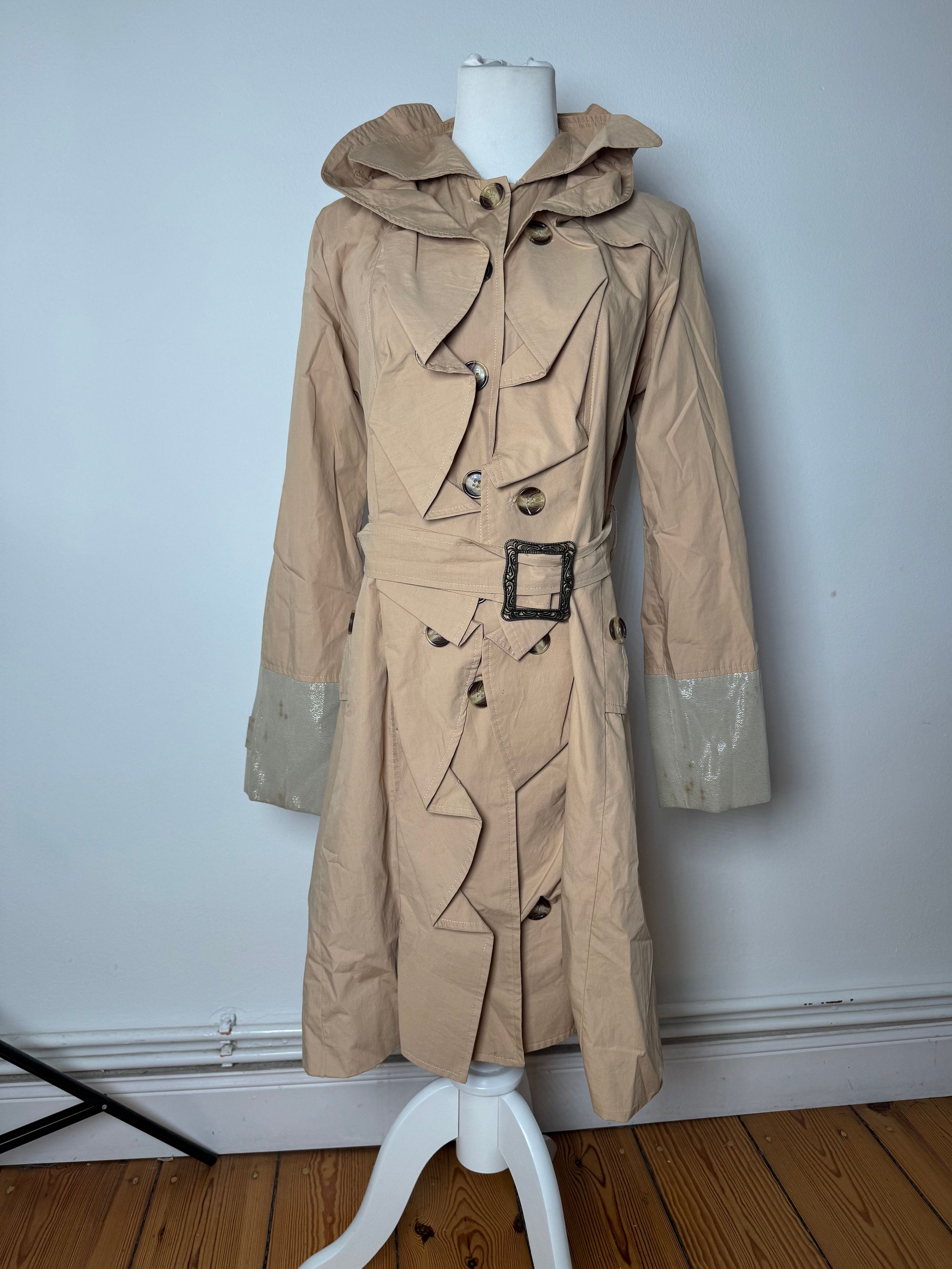 Chloe Vintage Cotton Trenchcoat Beige Brown XS Size XS / US 0-2 / IT 36-38 - 8 Thumbnail