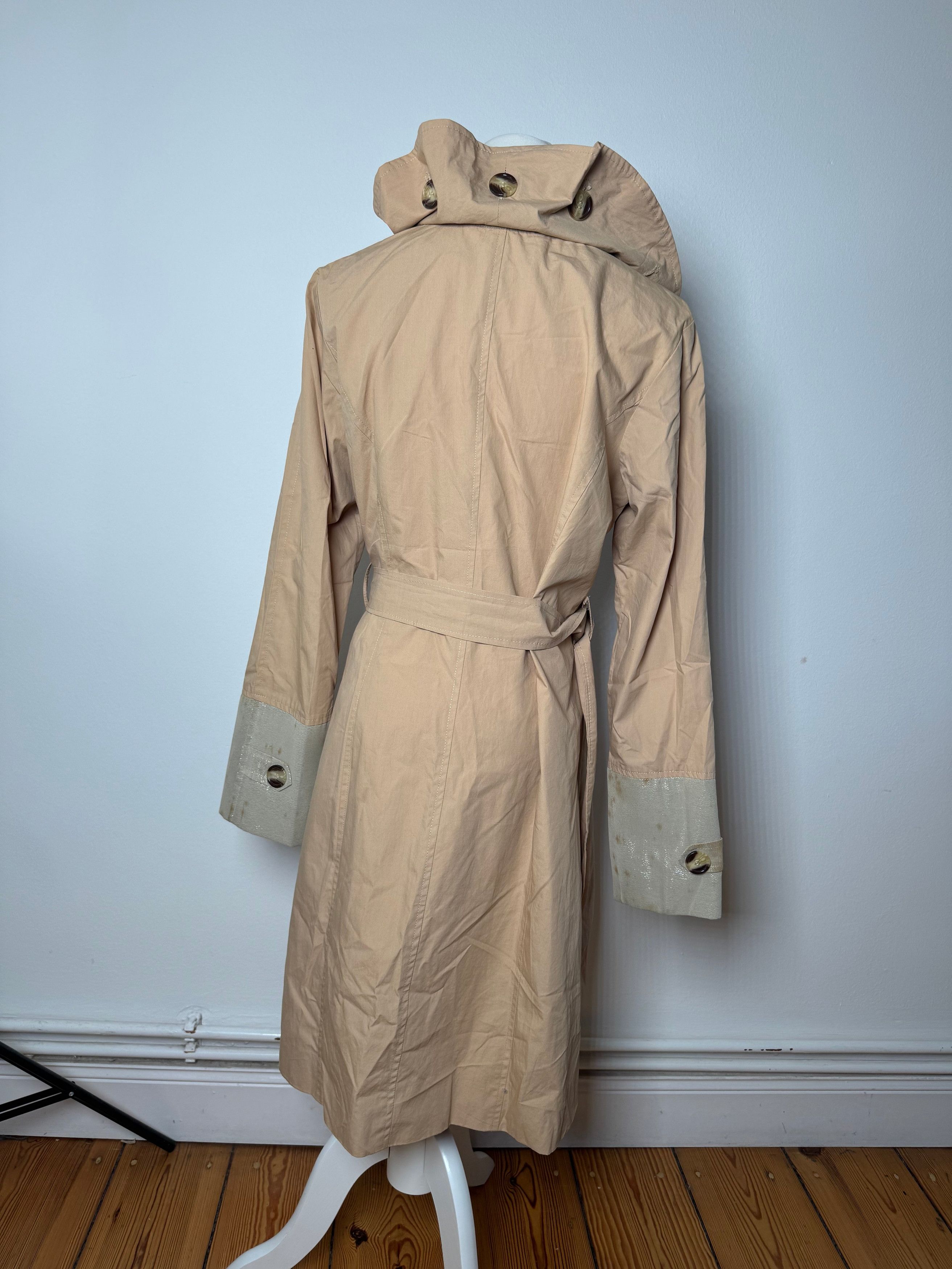 Chloe Vintage Cotton Trenchcoat Beige Brown XS Size XS / US 0-2 / IT 36-38 - 3 Thumbnail