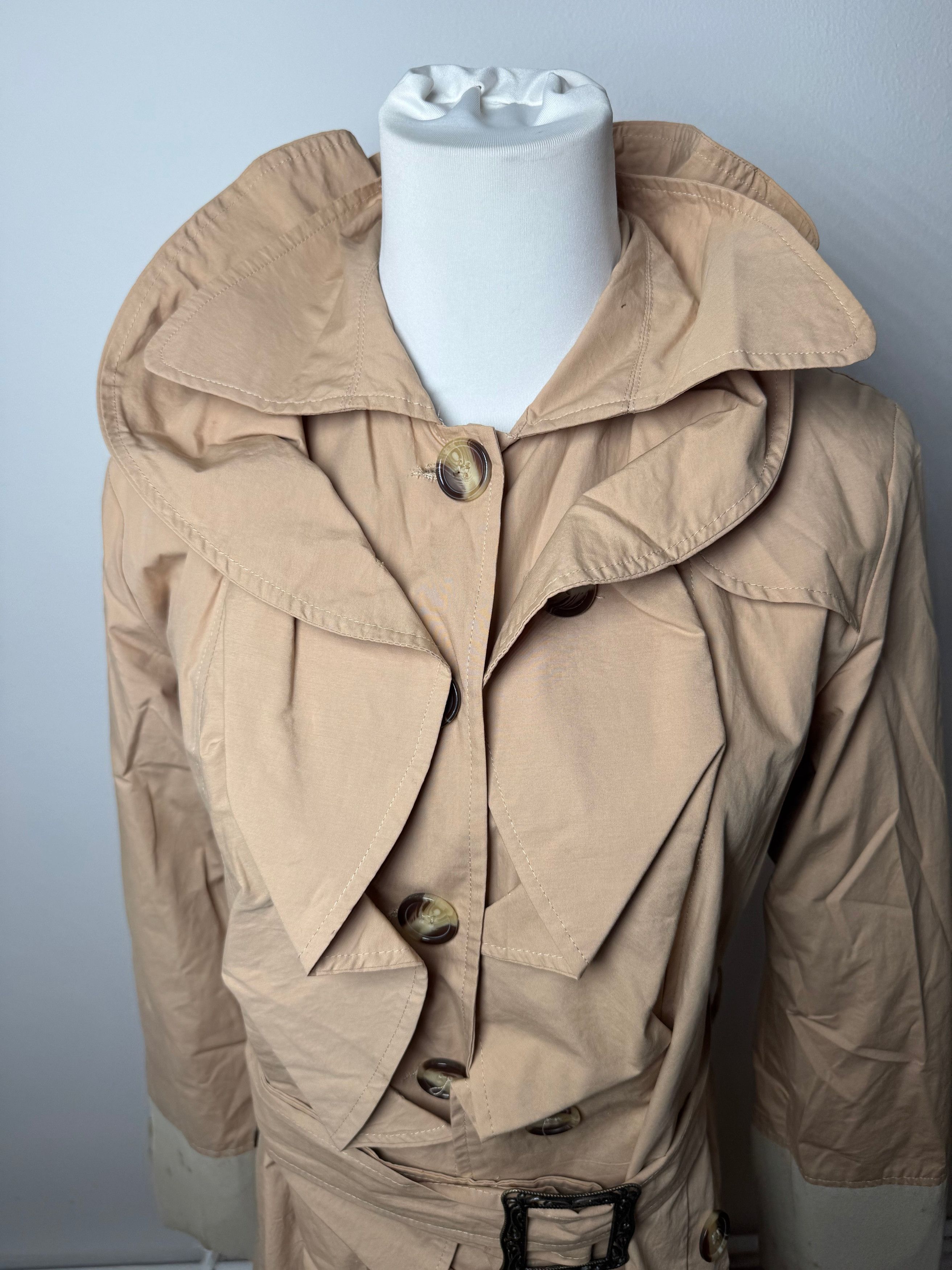 Chloe Vintage Cotton Trenchcoat Beige Brown XS Size XS / US 0-2 / IT 36-38 - 12 Thumbnail