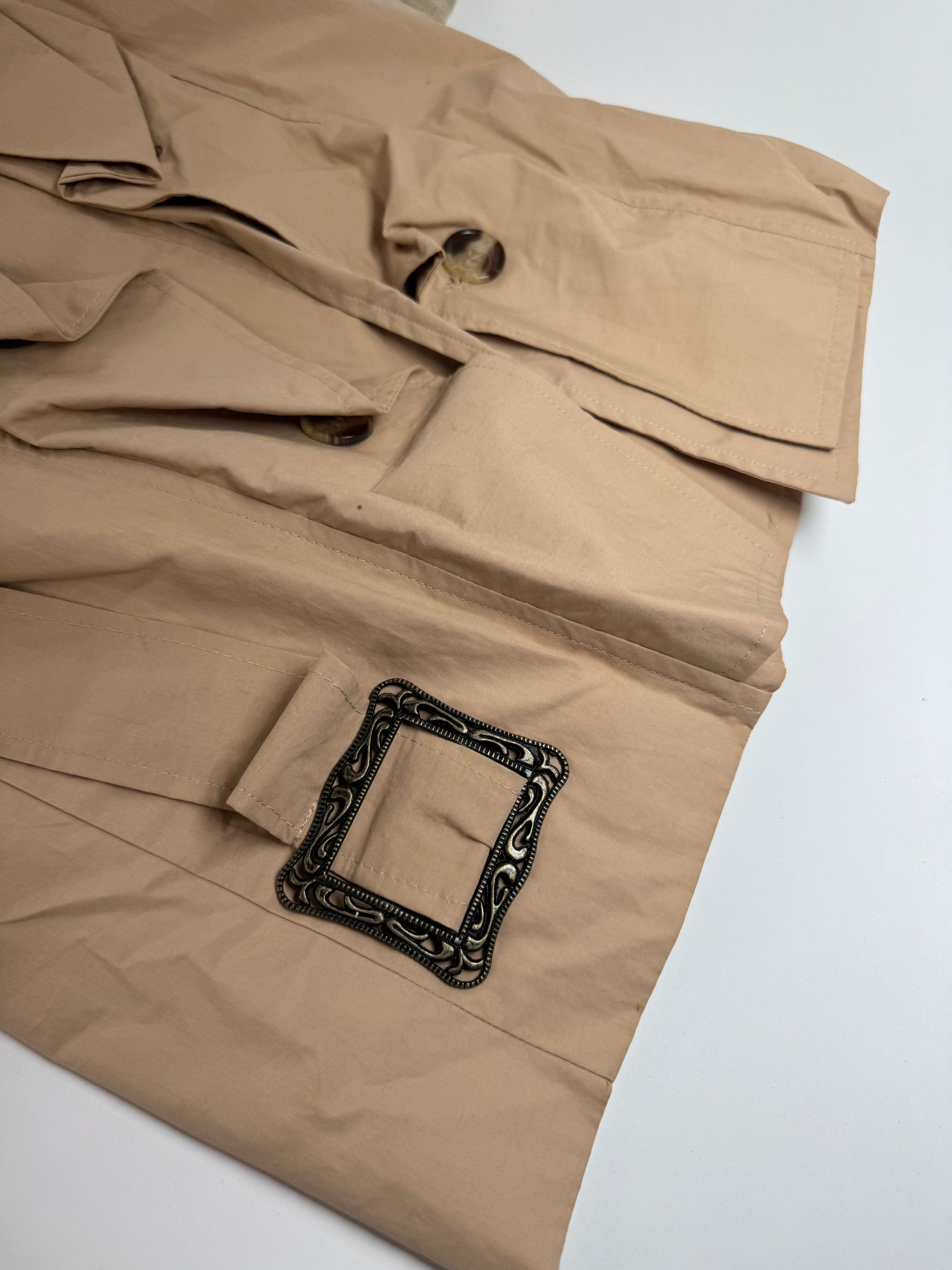 Chloe Vintage Cotton Trenchcoat Beige Brown XS Size XS / US 0-2 / IT 36-38 - 5 Thumbnail