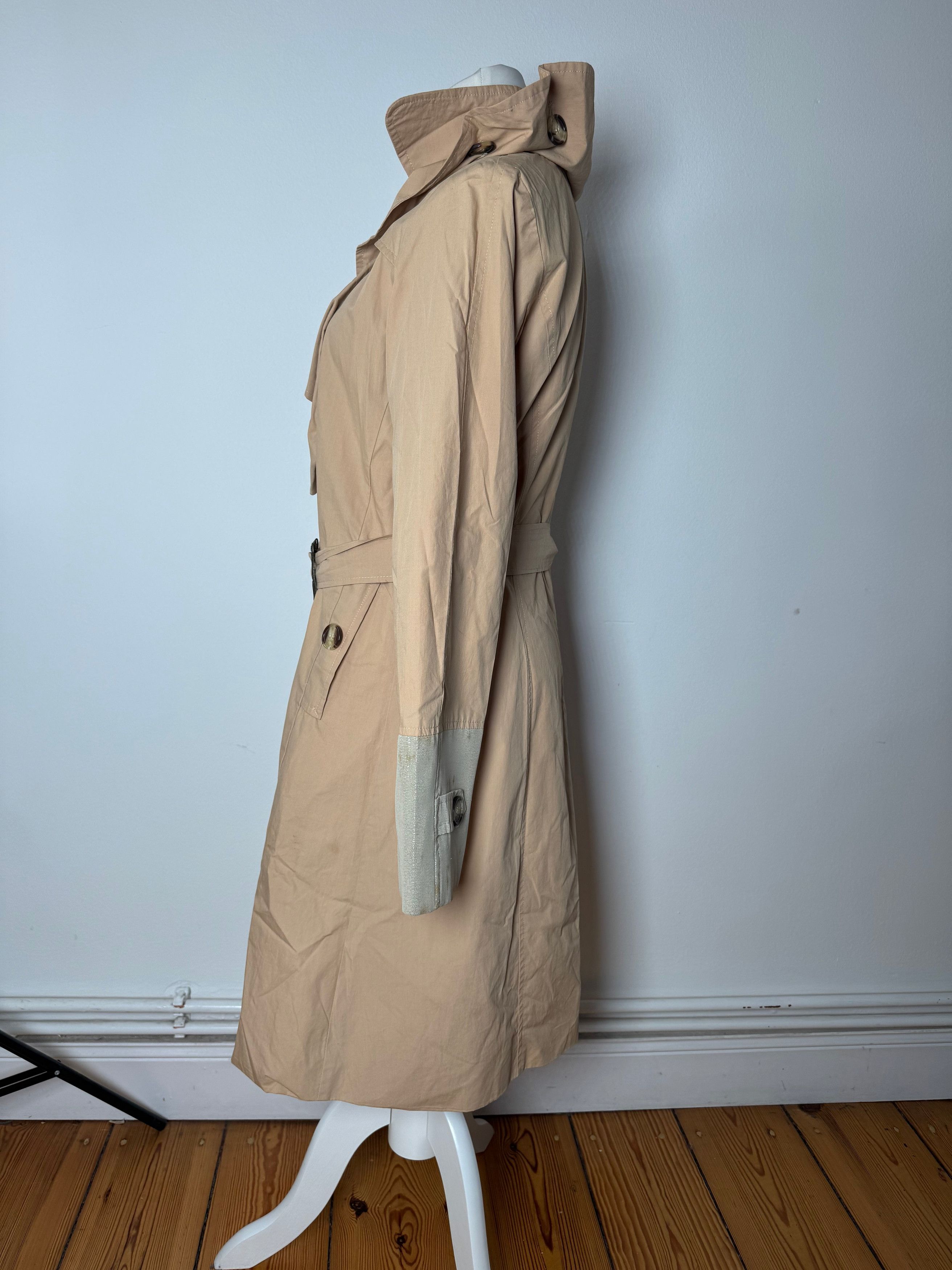 Chloe Vintage Cotton Trenchcoat Beige Brown XS Size XS / US 0-2 / IT 36-38 - 2 Thumbnail