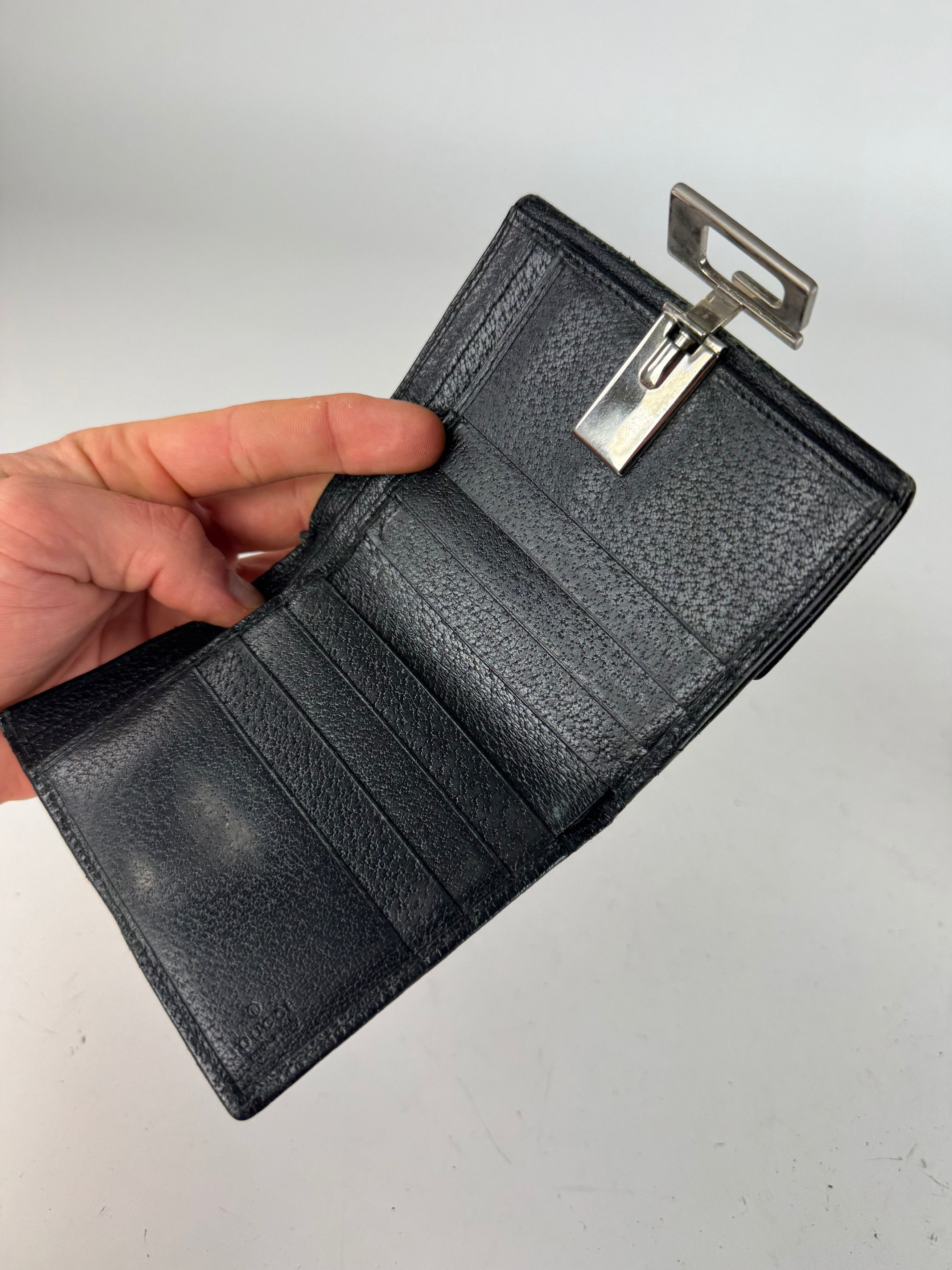Gucci Vintage Leather Wallet black Size ONE SIZE - 4 Thumbnail