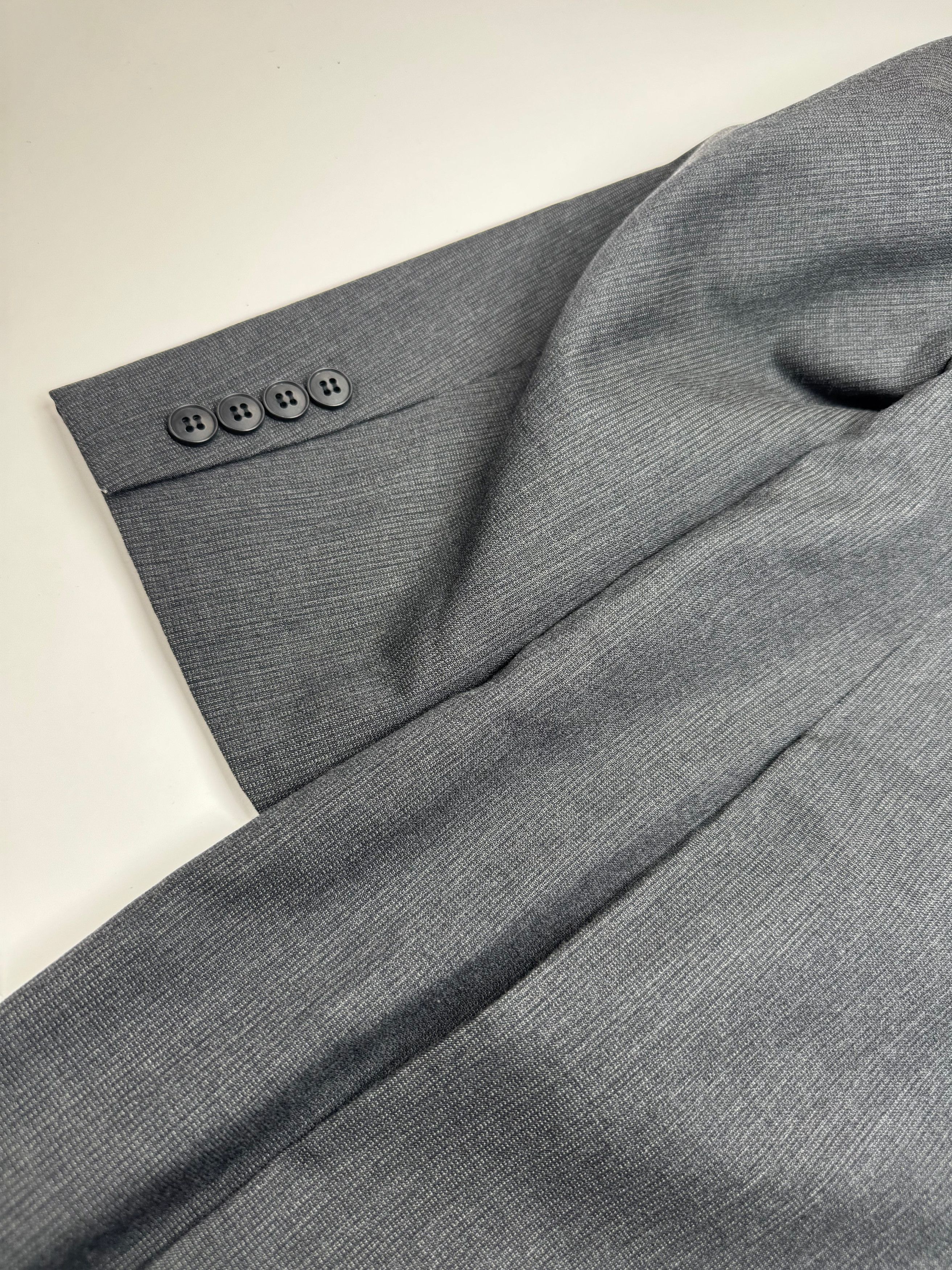 Kansai Yamamoto Vintage Wool Suit Anthracite M/L Size 38R - 4 Thumbnail