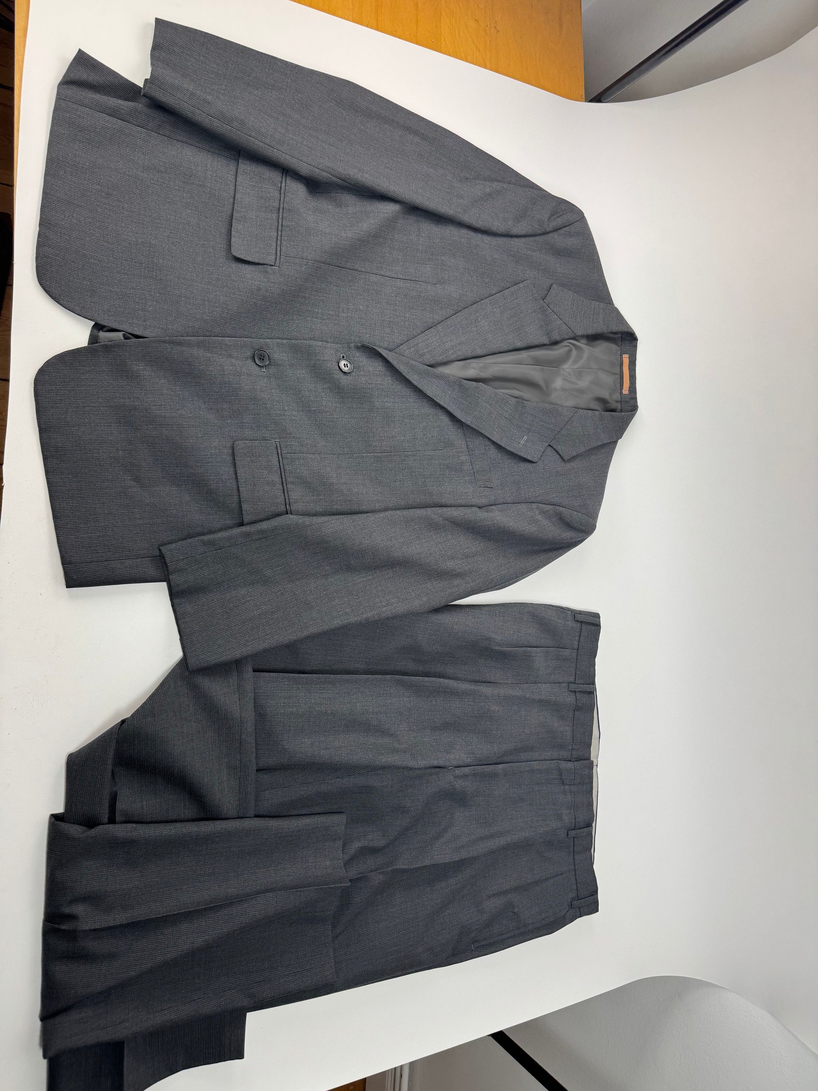 Kansai Yamamoto Vintage Wool Suit Anthracite M/L Size 38R - 12 Thumbnail