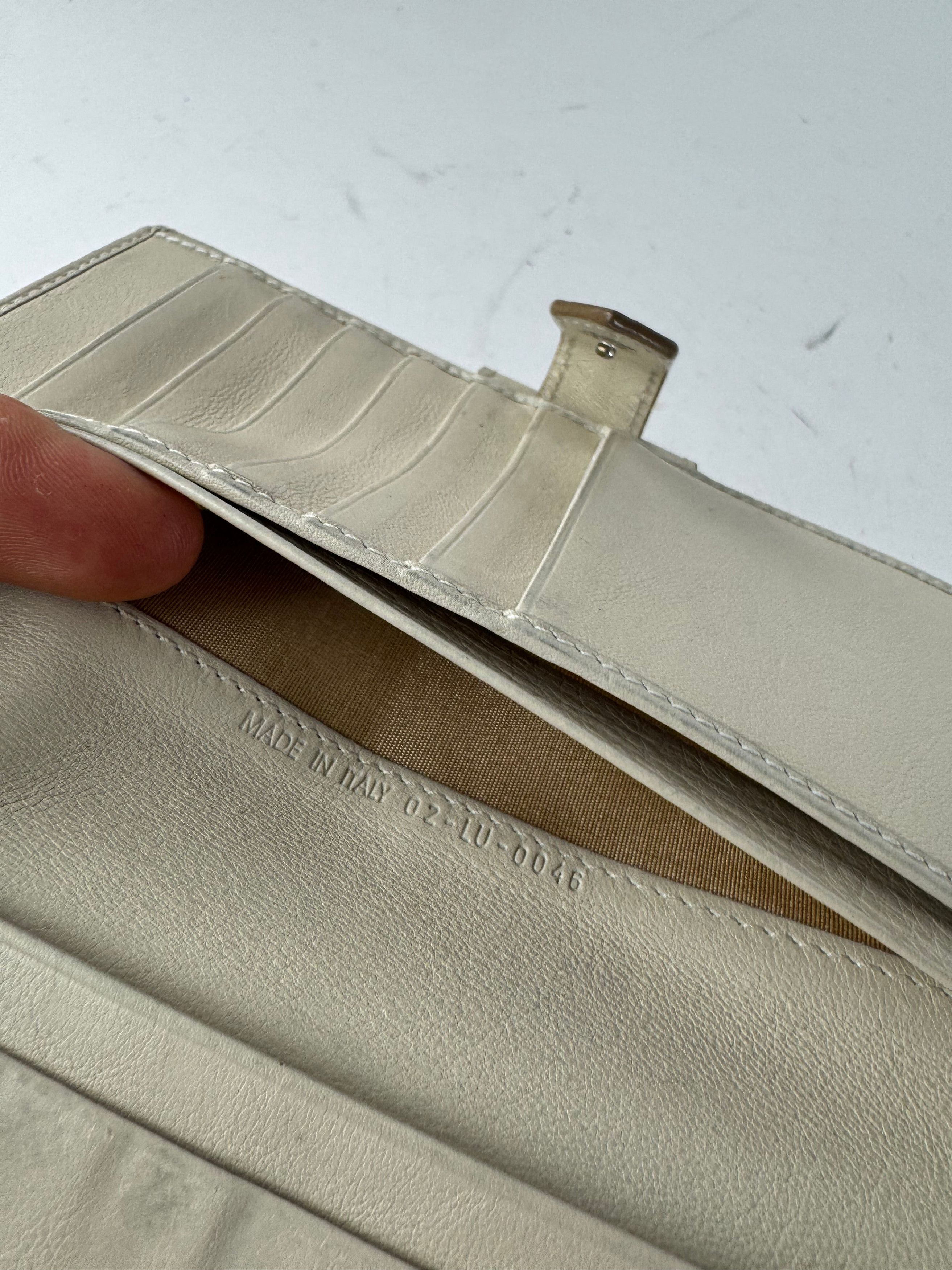 Dior Vintage CD Leather Wallet White Size ONE SIZE - 7 Thumbnail