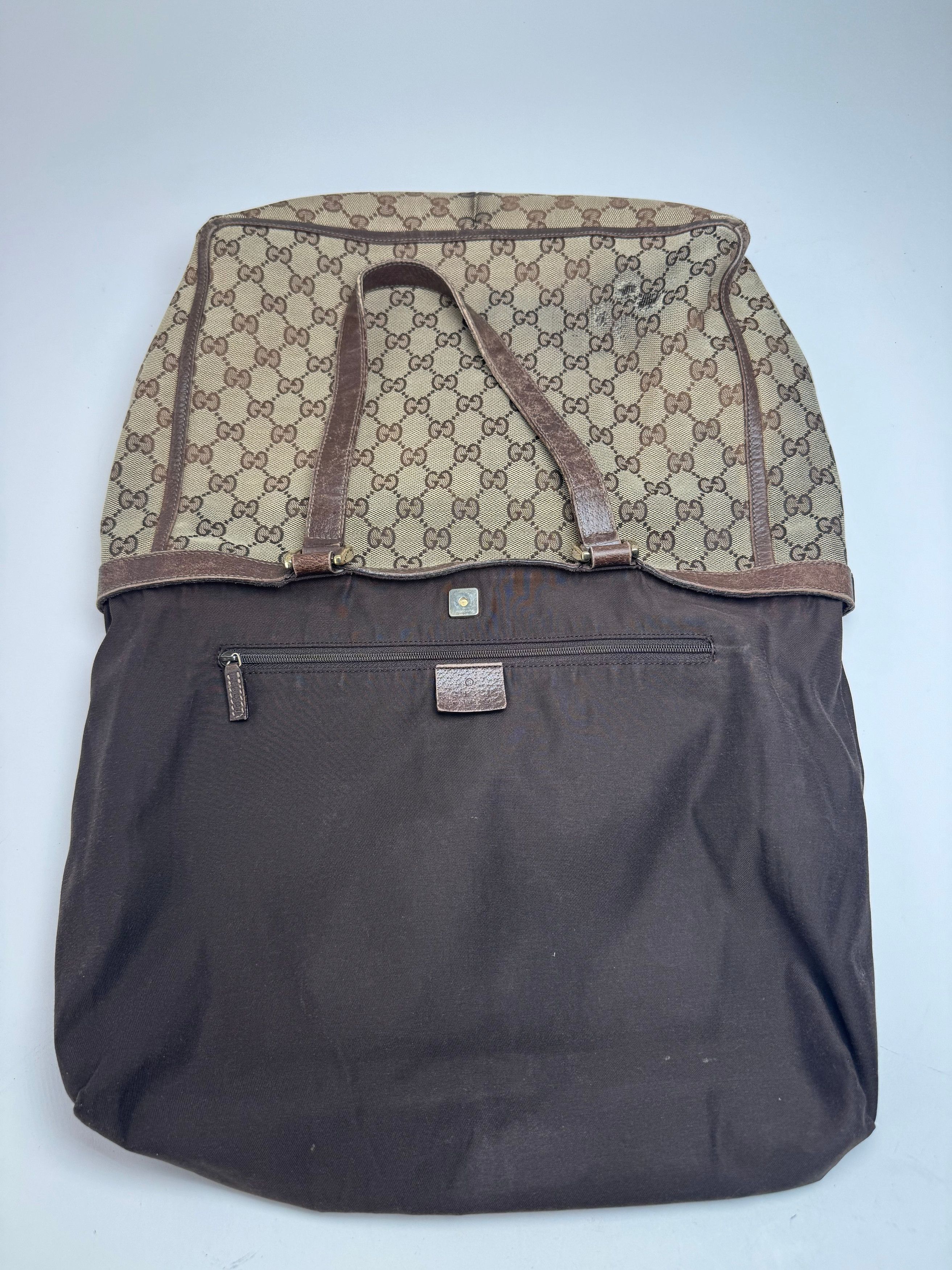 Gucci Vintage Monogram Handbag Beige Brown Size ONE SIZE - 3 Thumbnail