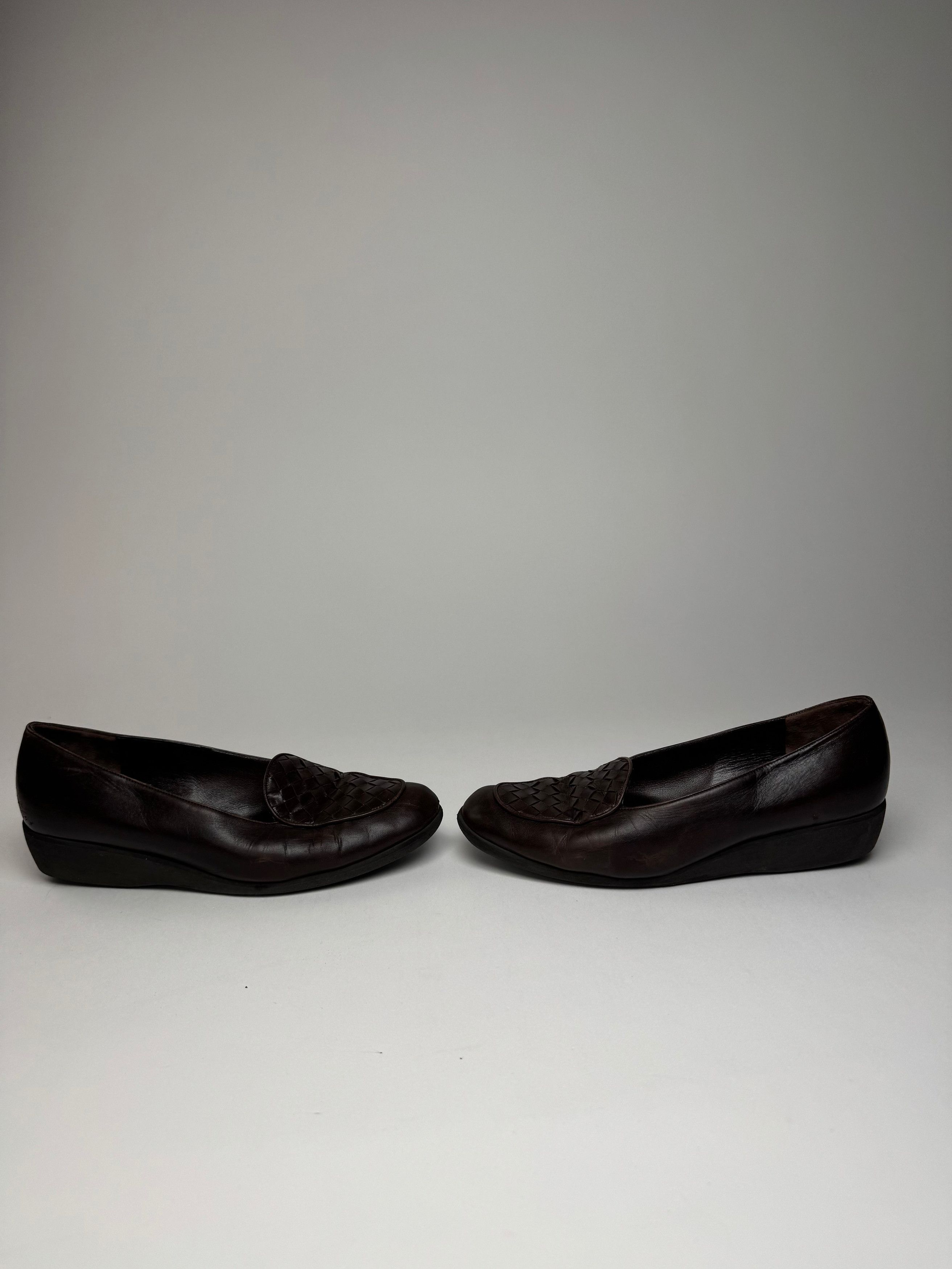 Bottega Veneta Vintage Intrecciato Leather Loafer Brown 37C Size US 6 / IT 36 - 5 Thumbnail