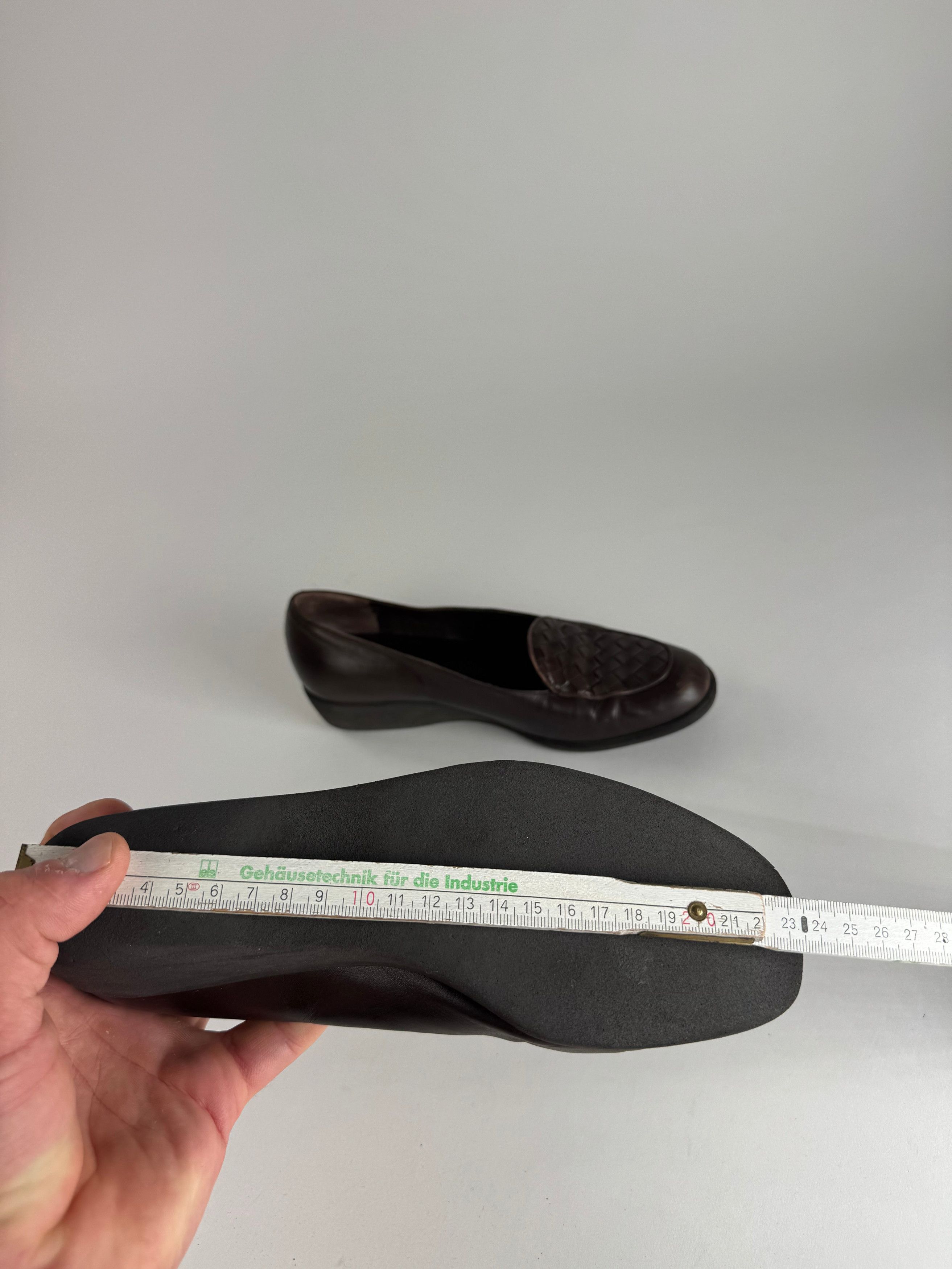 Bottega Veneta Vintage Intrecciato Leather Loafer Brown 37C Size US 6 / IT 36 - 10 Thumbnail