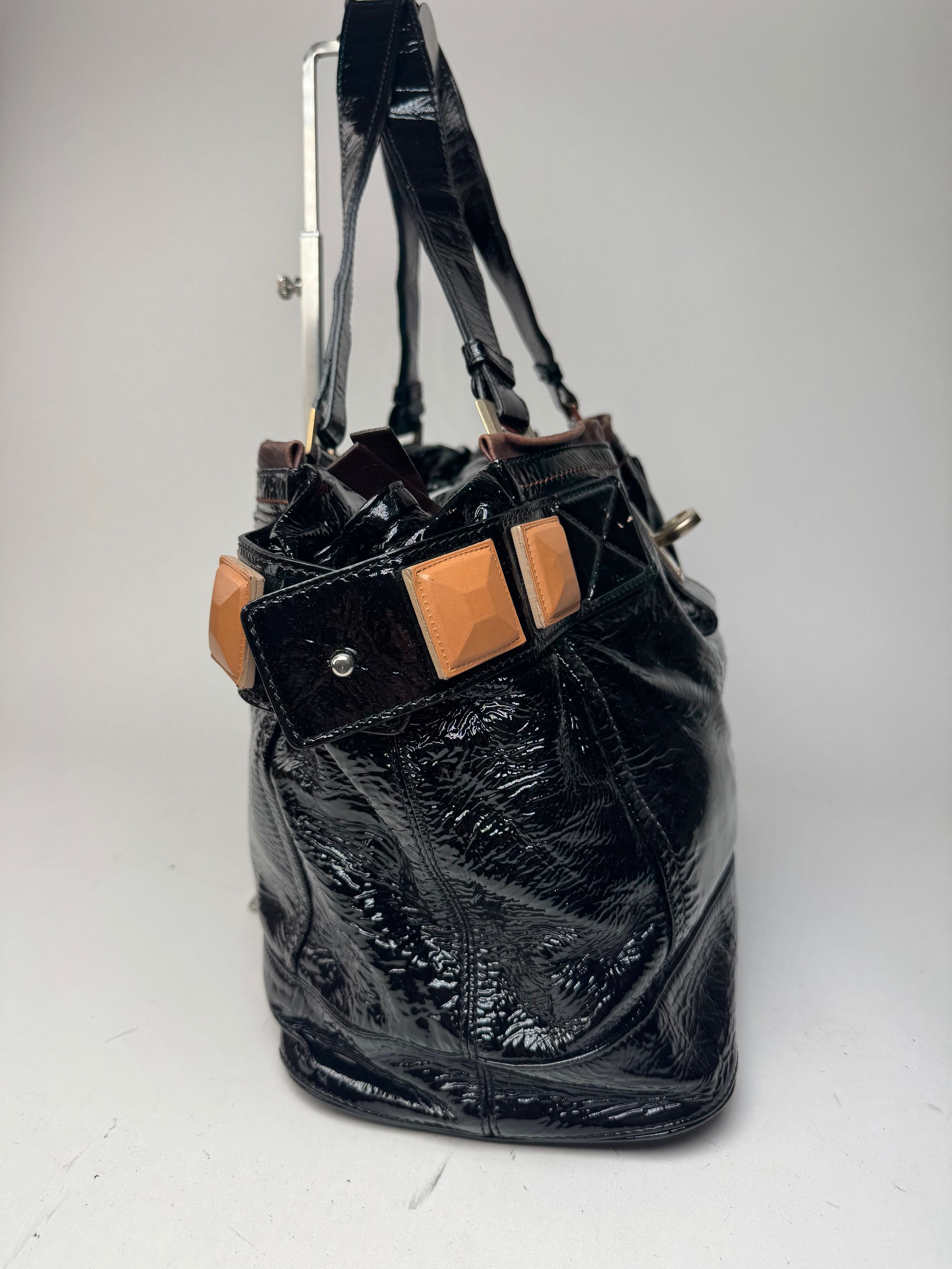 Chloe Vintage Patent Leather Paddington Tote Bag black Size ONE SIZE - 5 Thumbnail