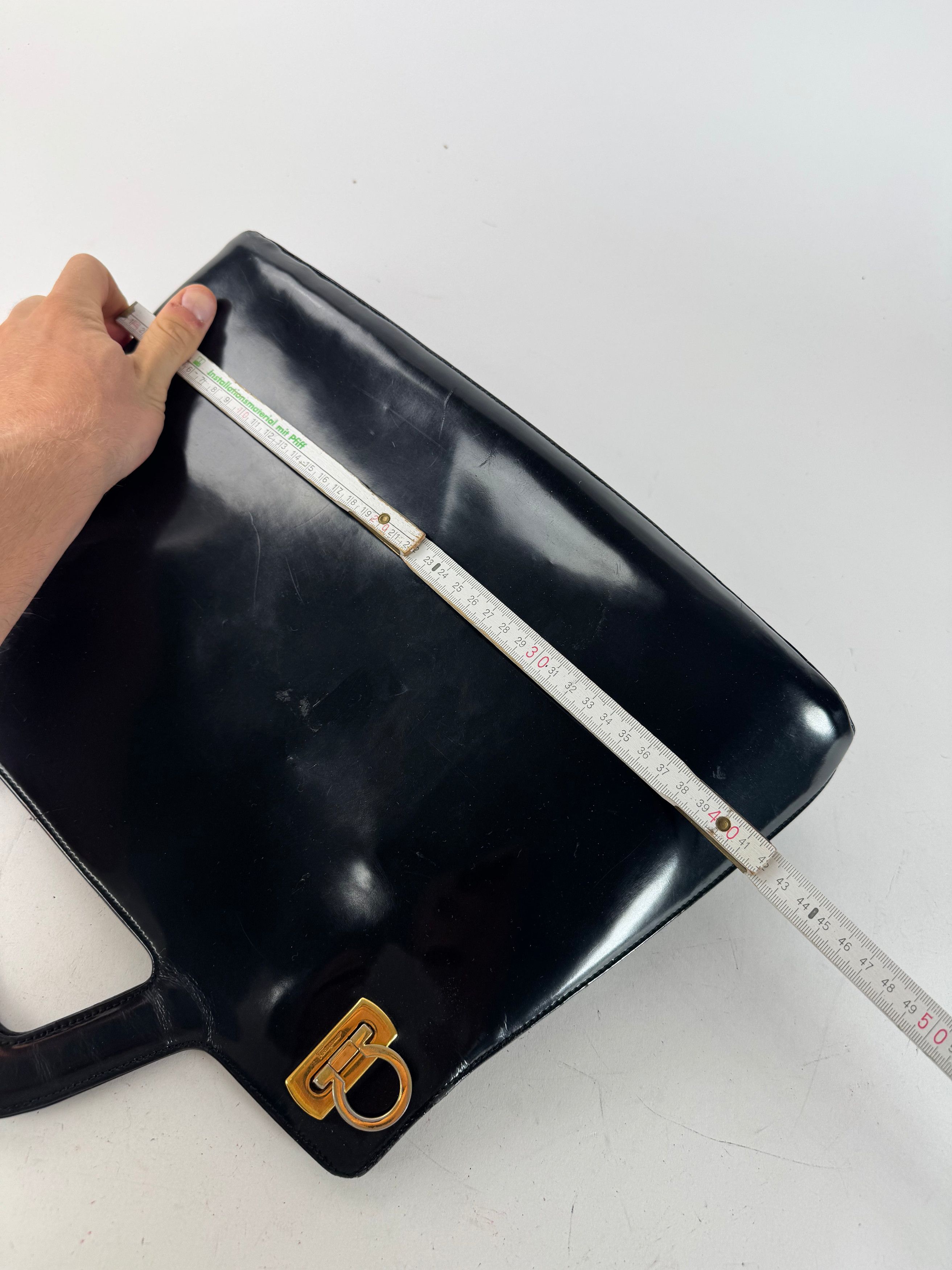 Salvatore Ferragamo Vintage Patent Leather Bag black Size ONE SIZE - 6 Thumbnail