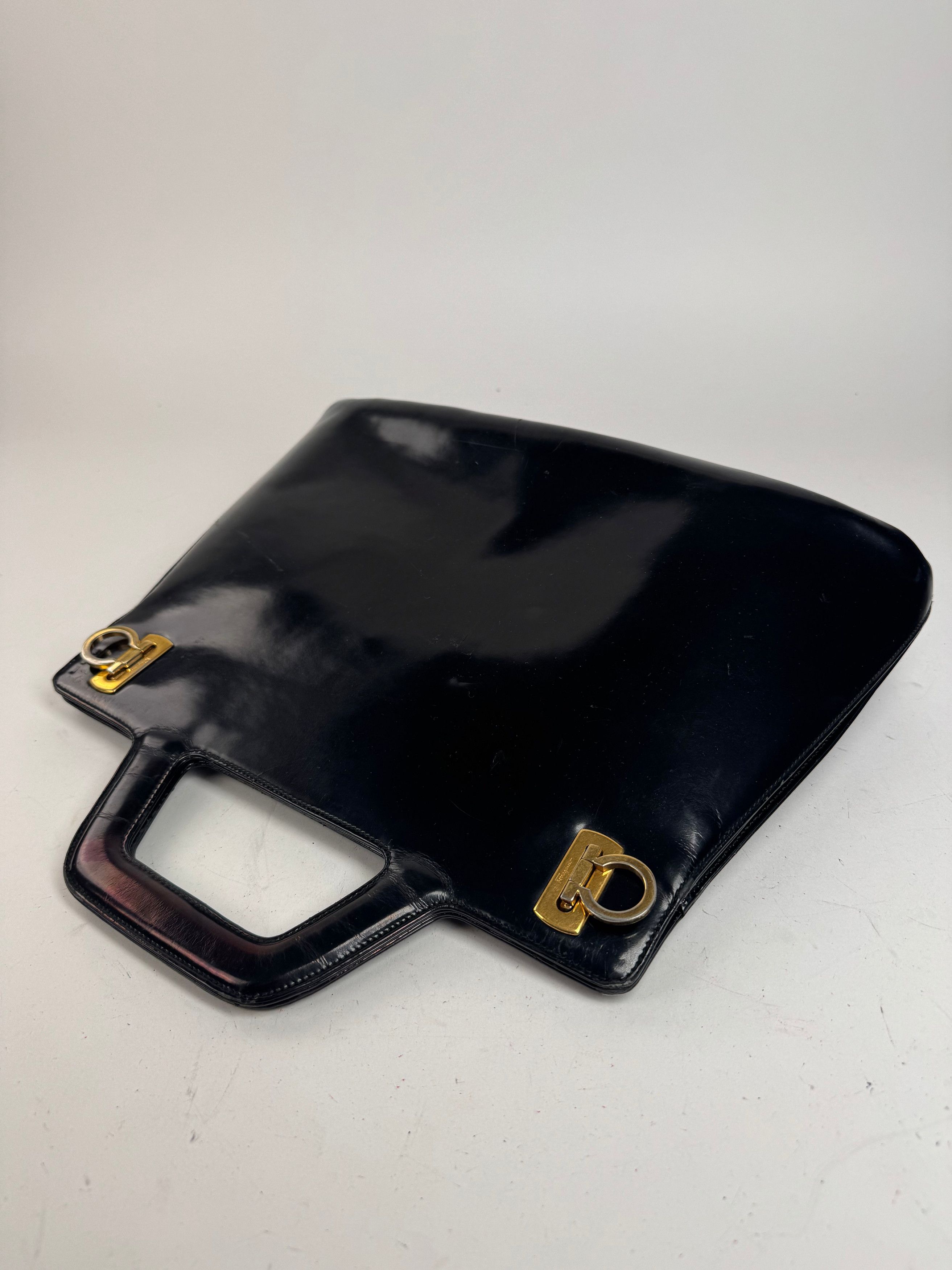 Salvatore Ferragamo Vintage Patent Leather Bag black Size ONE SIZE - 5 Thumbnail