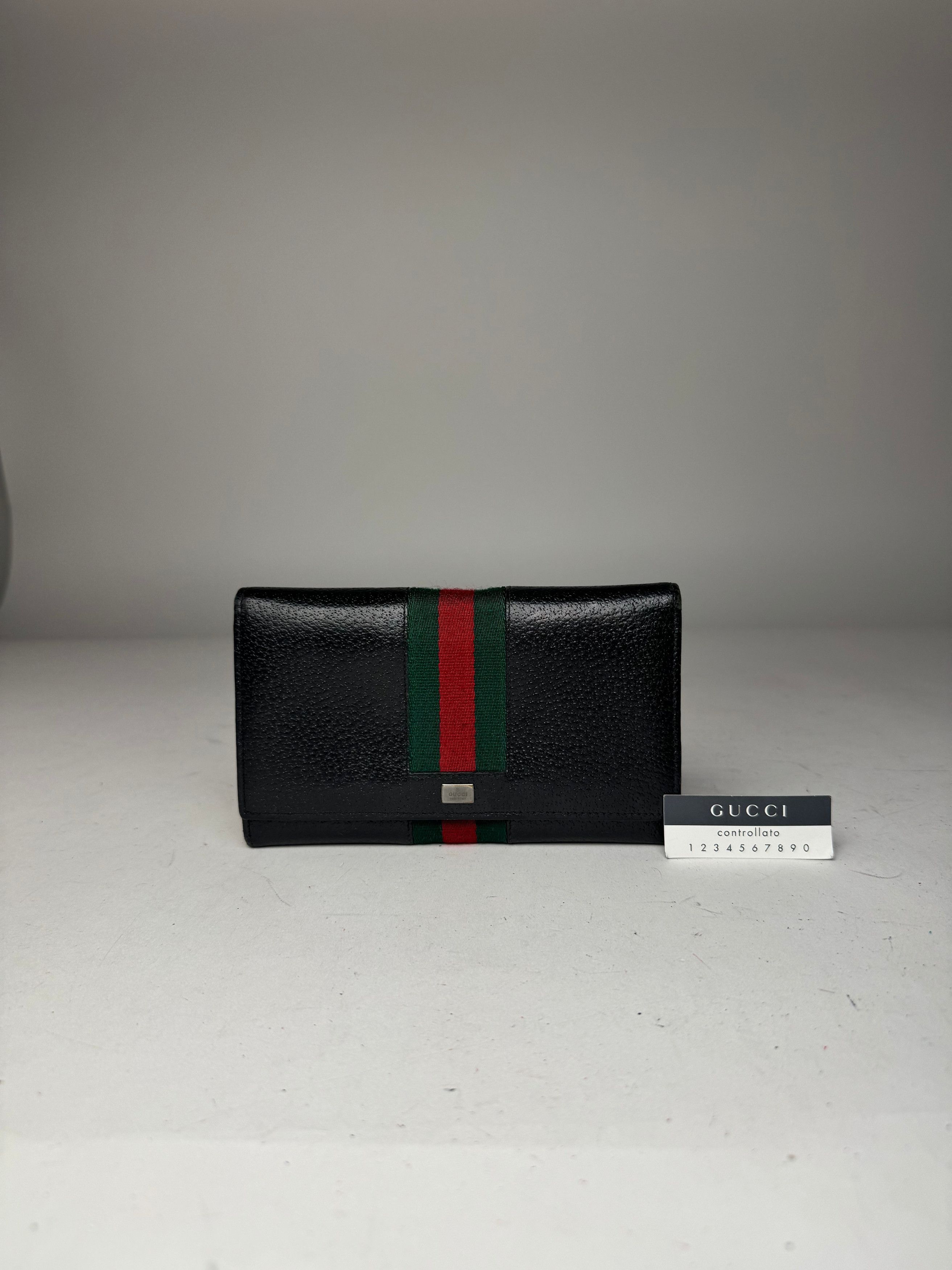 Gucci Vintage Leather Wallet Black Size ONE SIZE - 10 Thumbnail