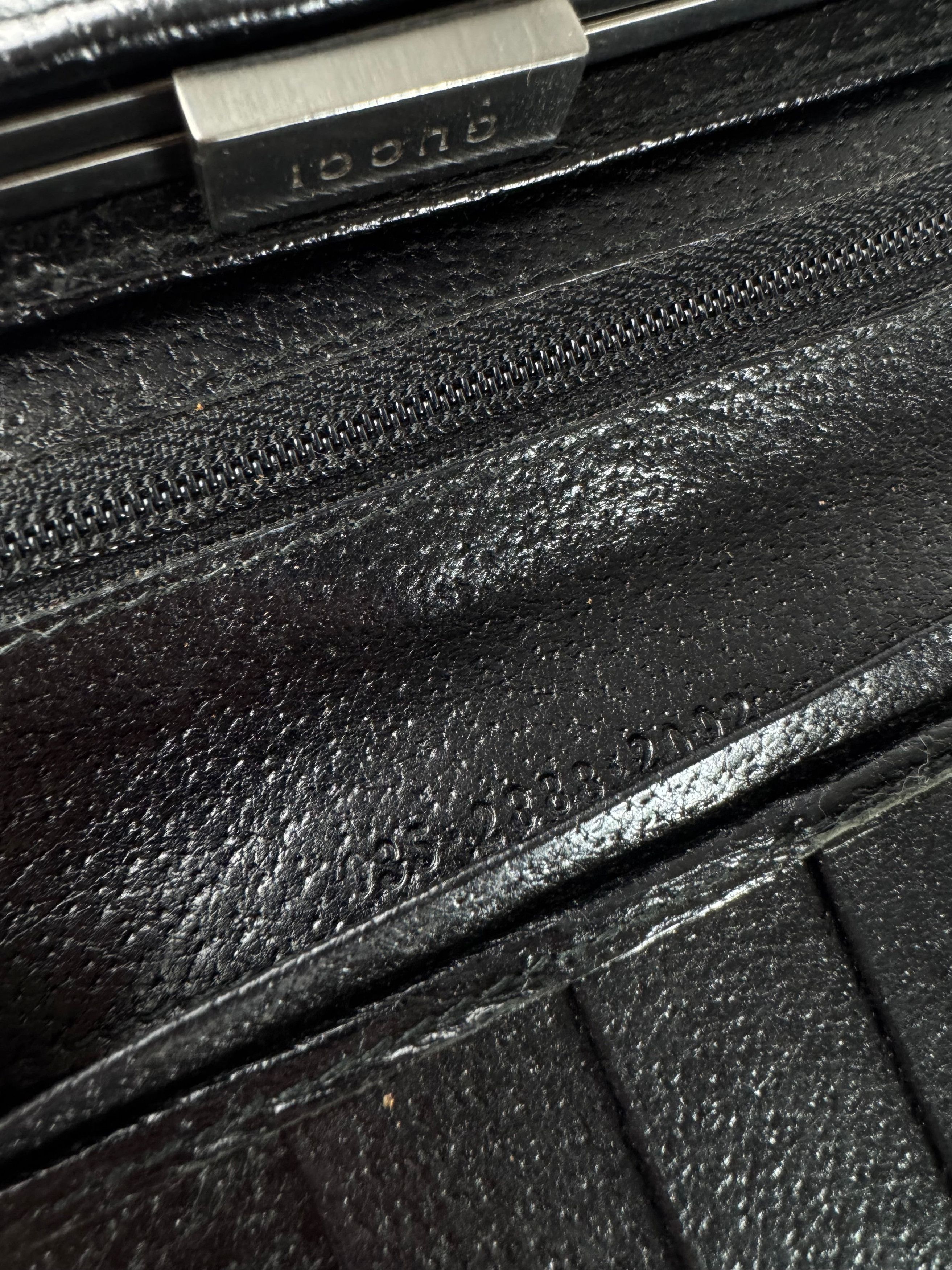 Gucci Vintage Leather Wallet Black Size ONE SIZE - 6 Thumbnail