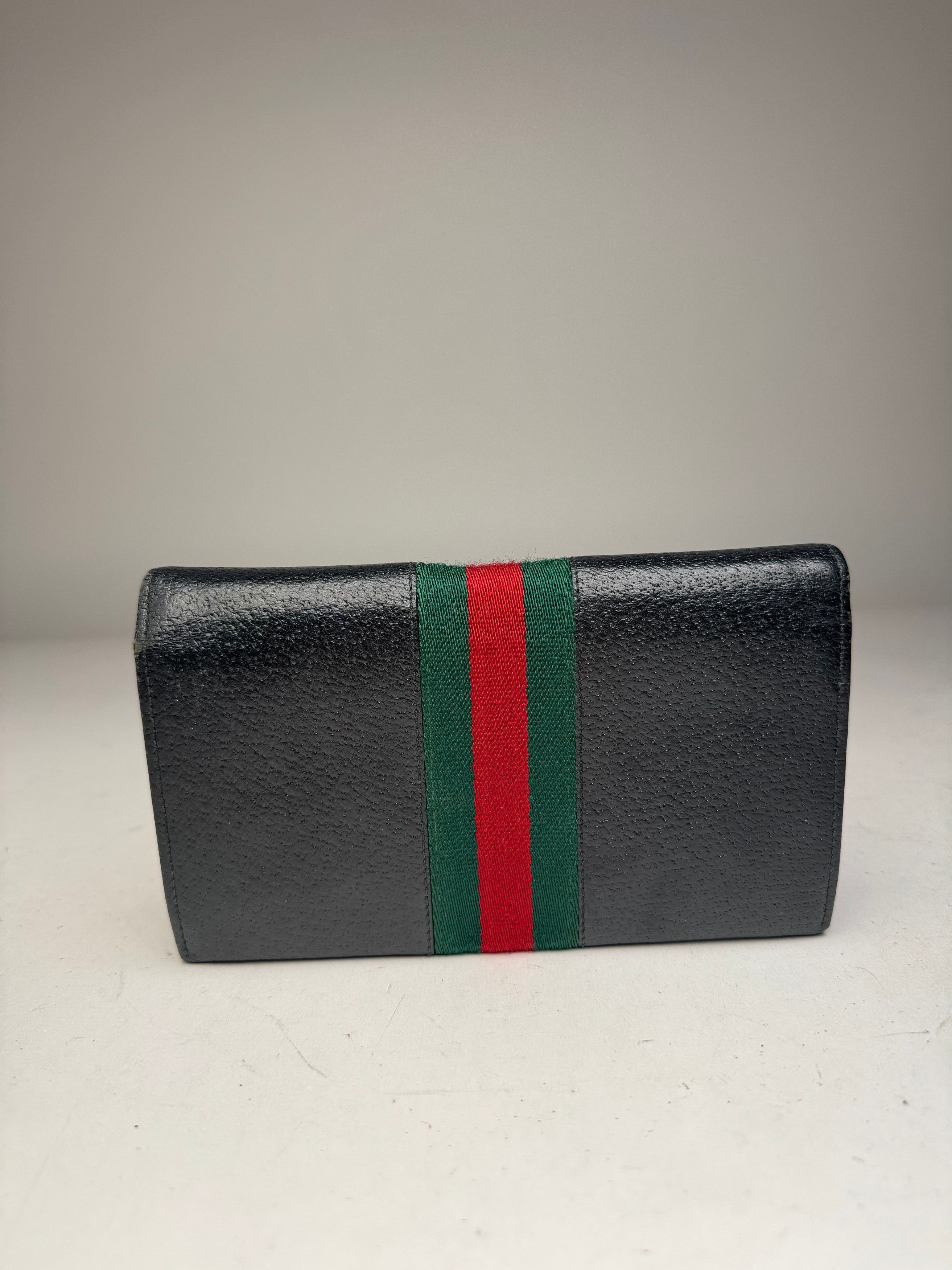 Gucci Vintage Leather Wallet Black Size ONE SIZE - 2 Thumbnail