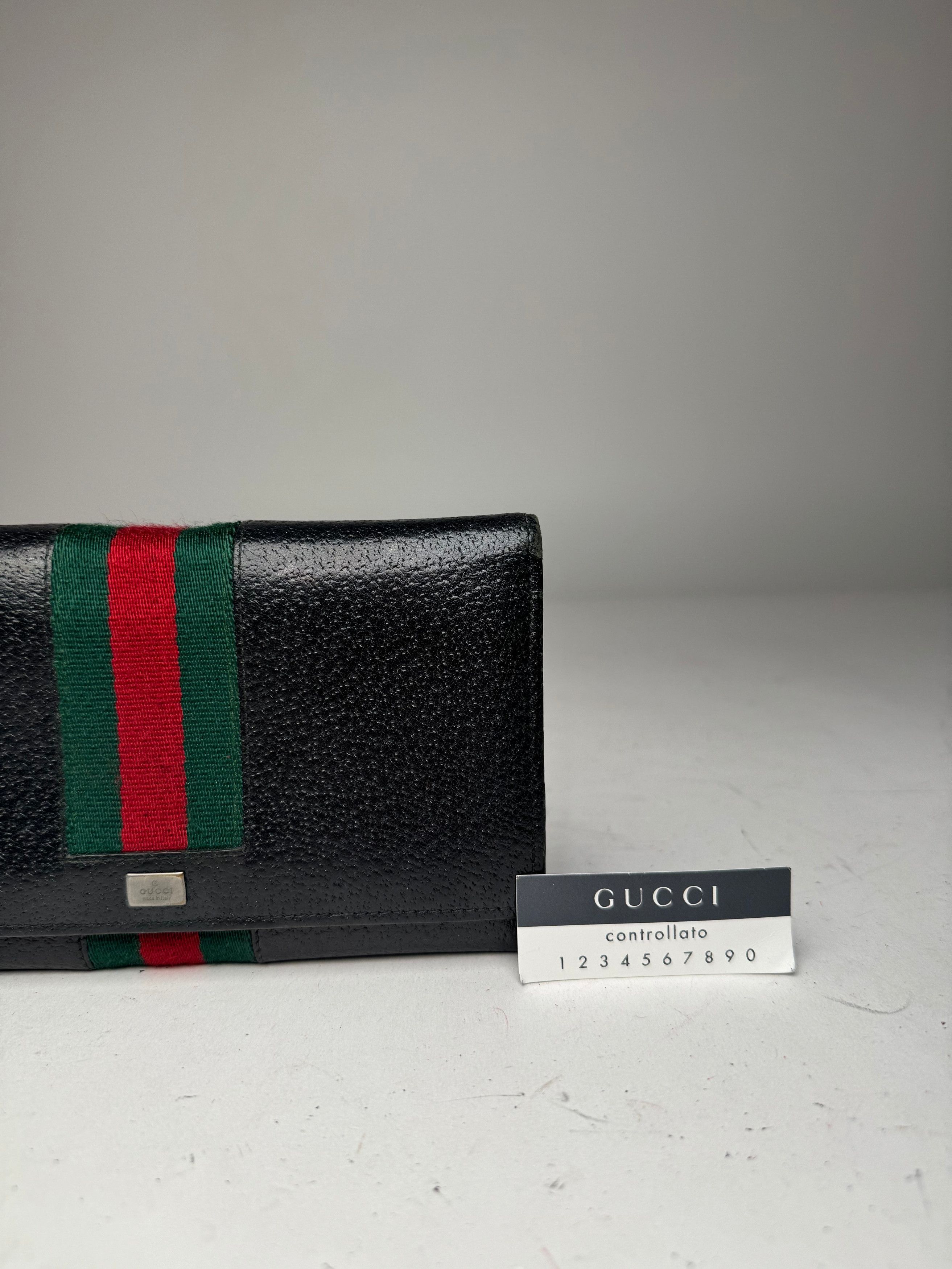 Gucci Vintage Leather Wallet Black Size ONE SIZE - 4 Thumbnail