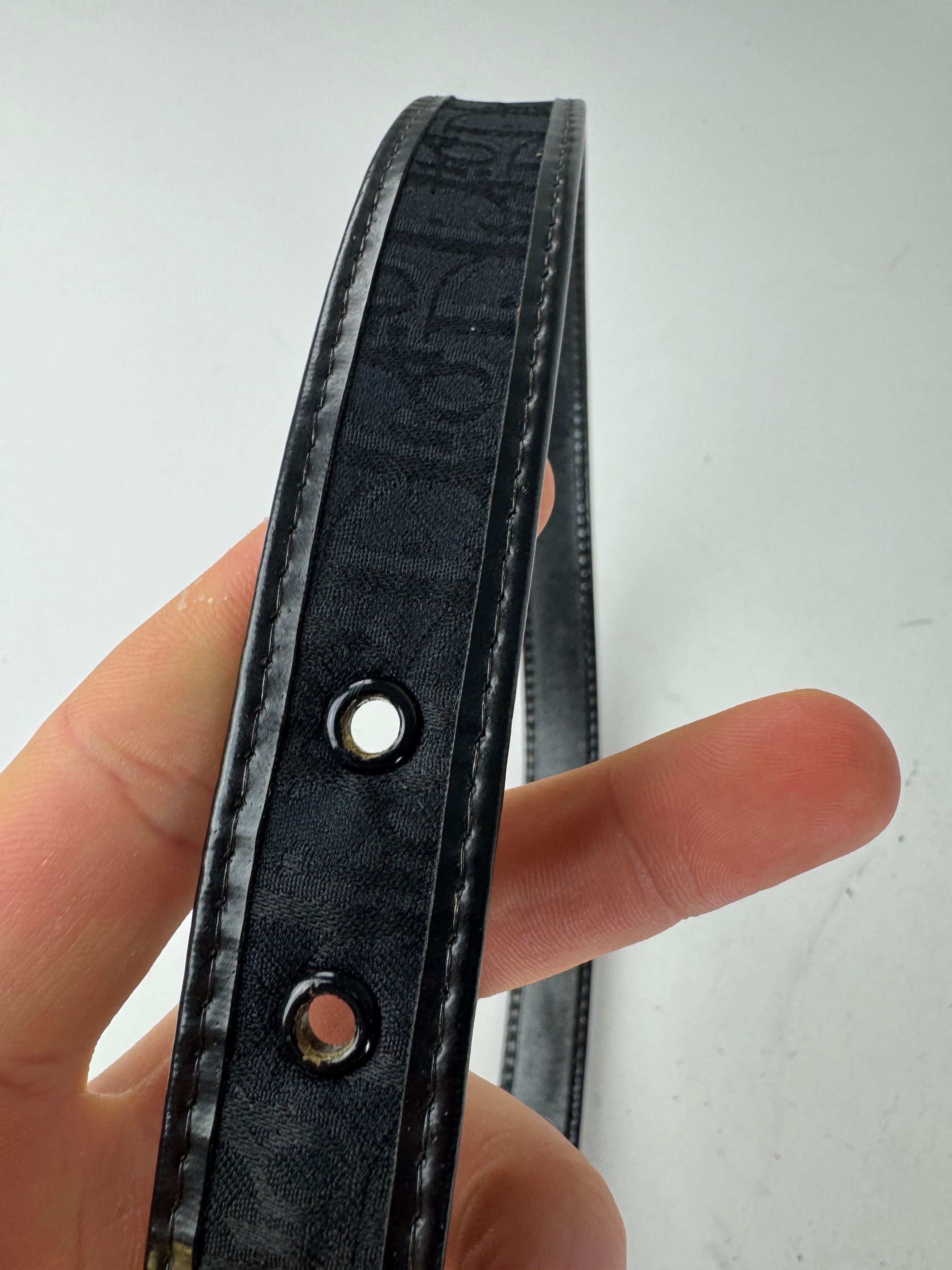 Dior Vintage Monogram Belt Black Size ONE SIZE - 3 Thumbnail