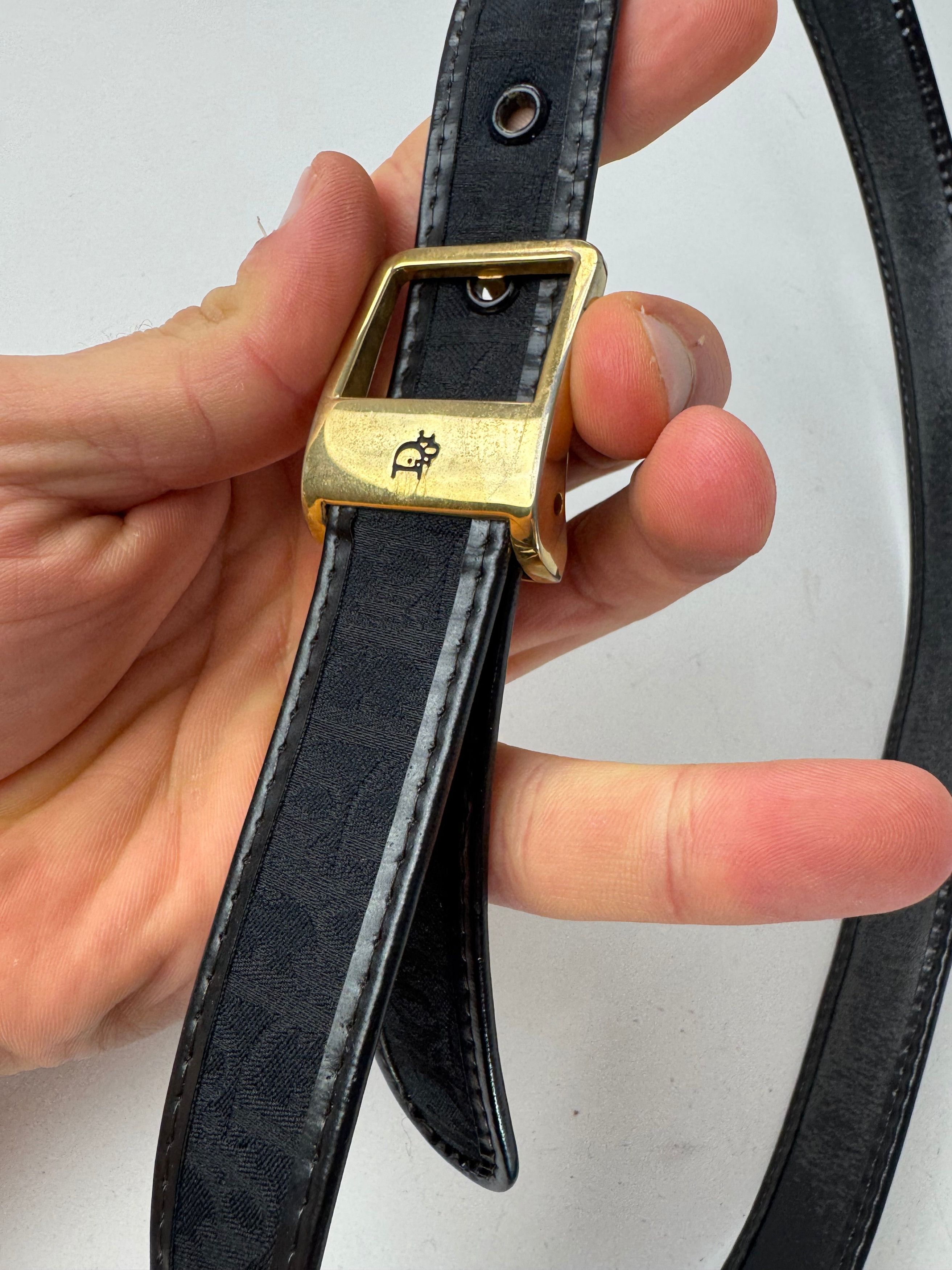 Dior Vintage Monogram Belt Black Size ONE SIZE - 2 Thumbnail