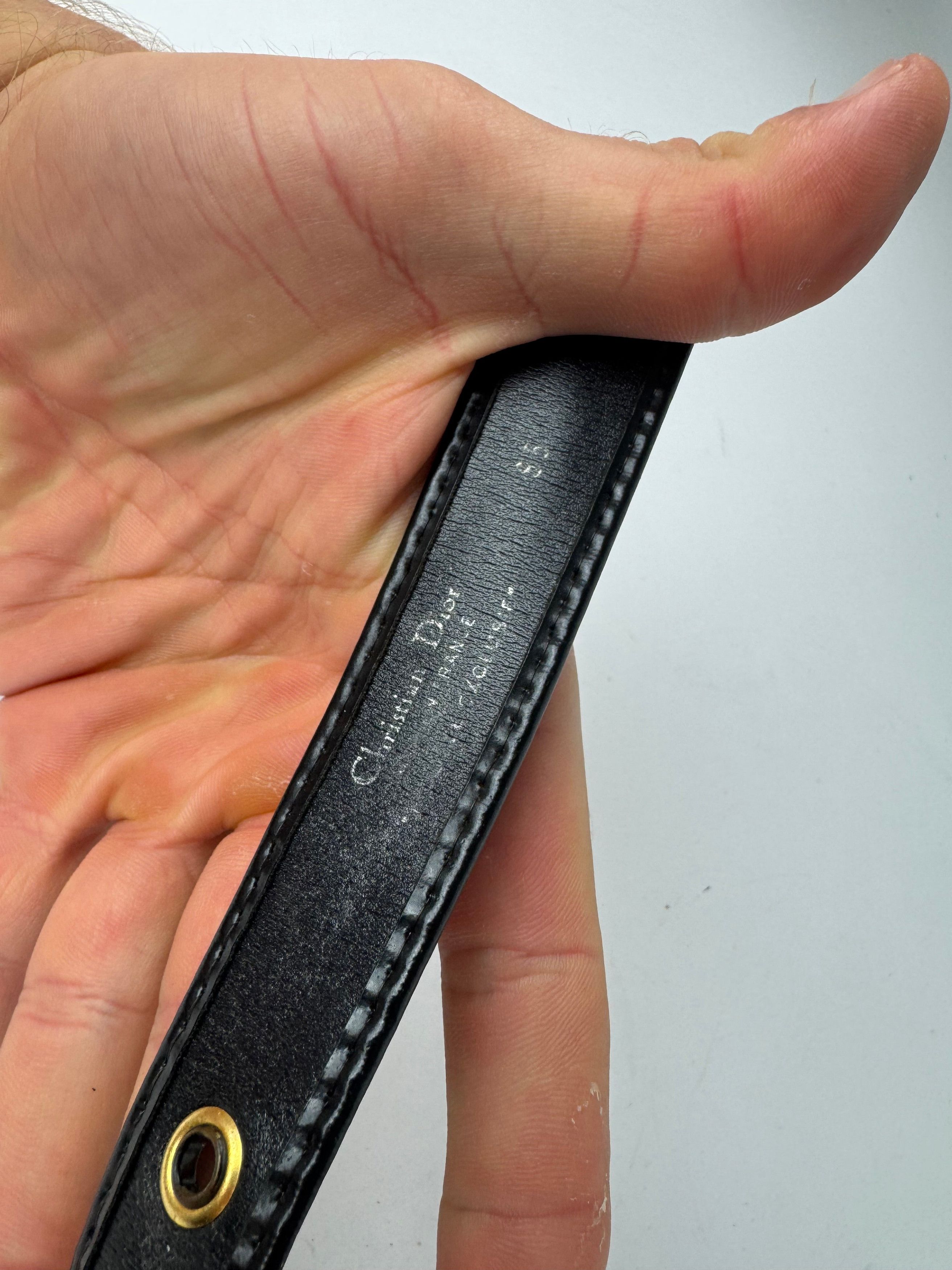 Dior Vintage Monogram Belt Black Size ONE SIZE - 4 Thumbnail