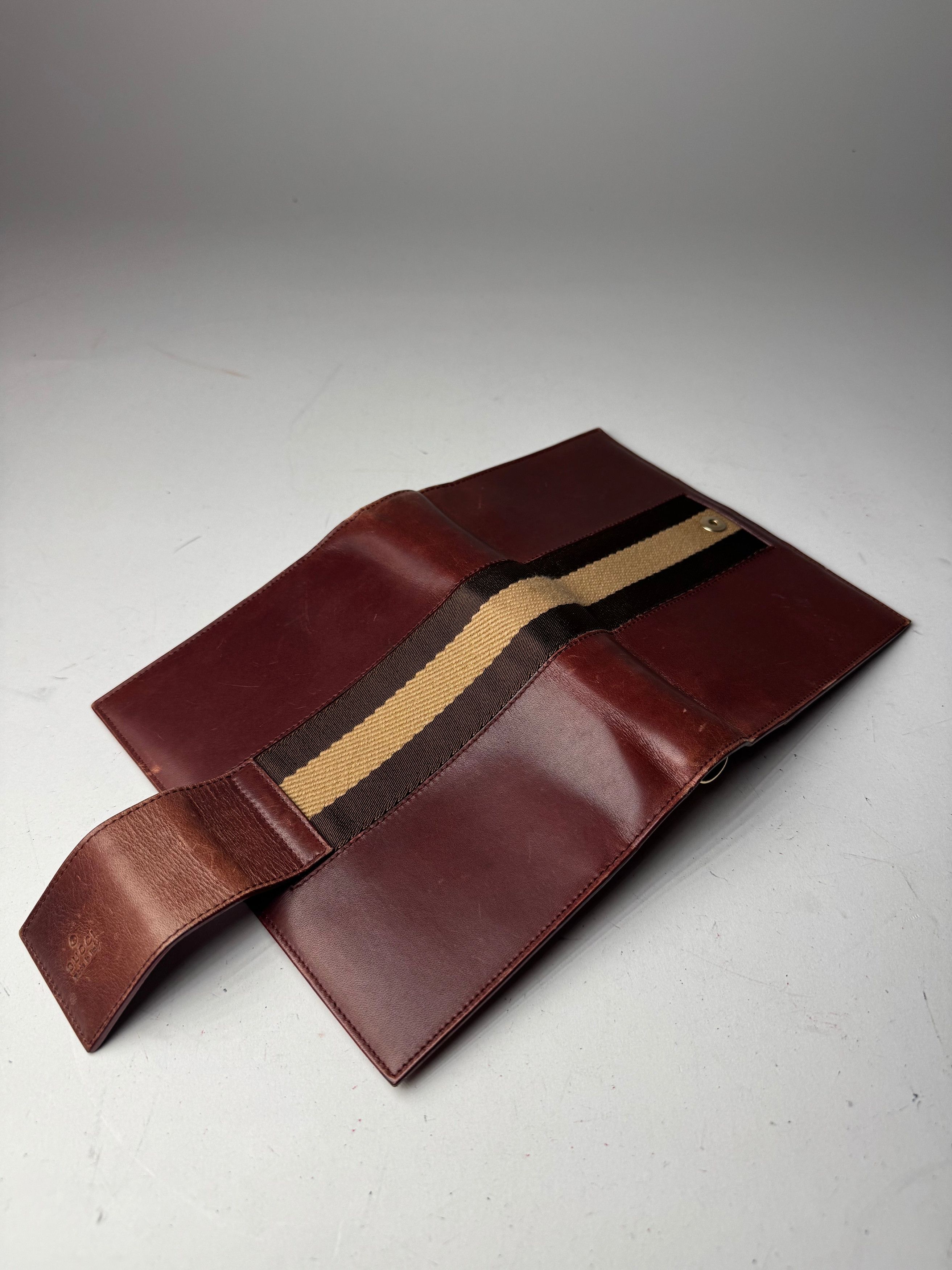 Gucci Vintage Leather Organizer Red Brown Size ONE SIZE - 7 Thumbnail